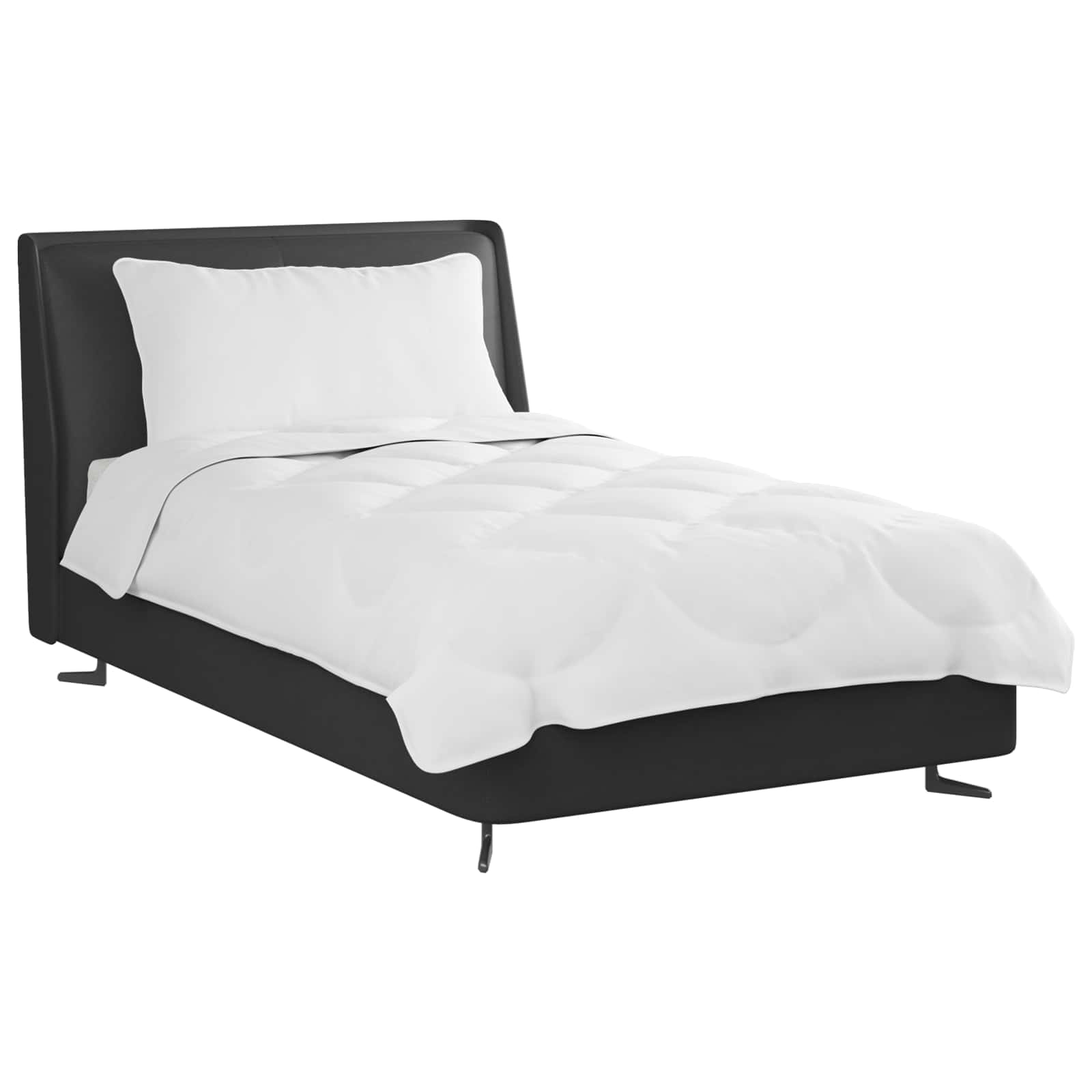 Set di Piumoni con cuscino 2 pz Bianco Microfibra