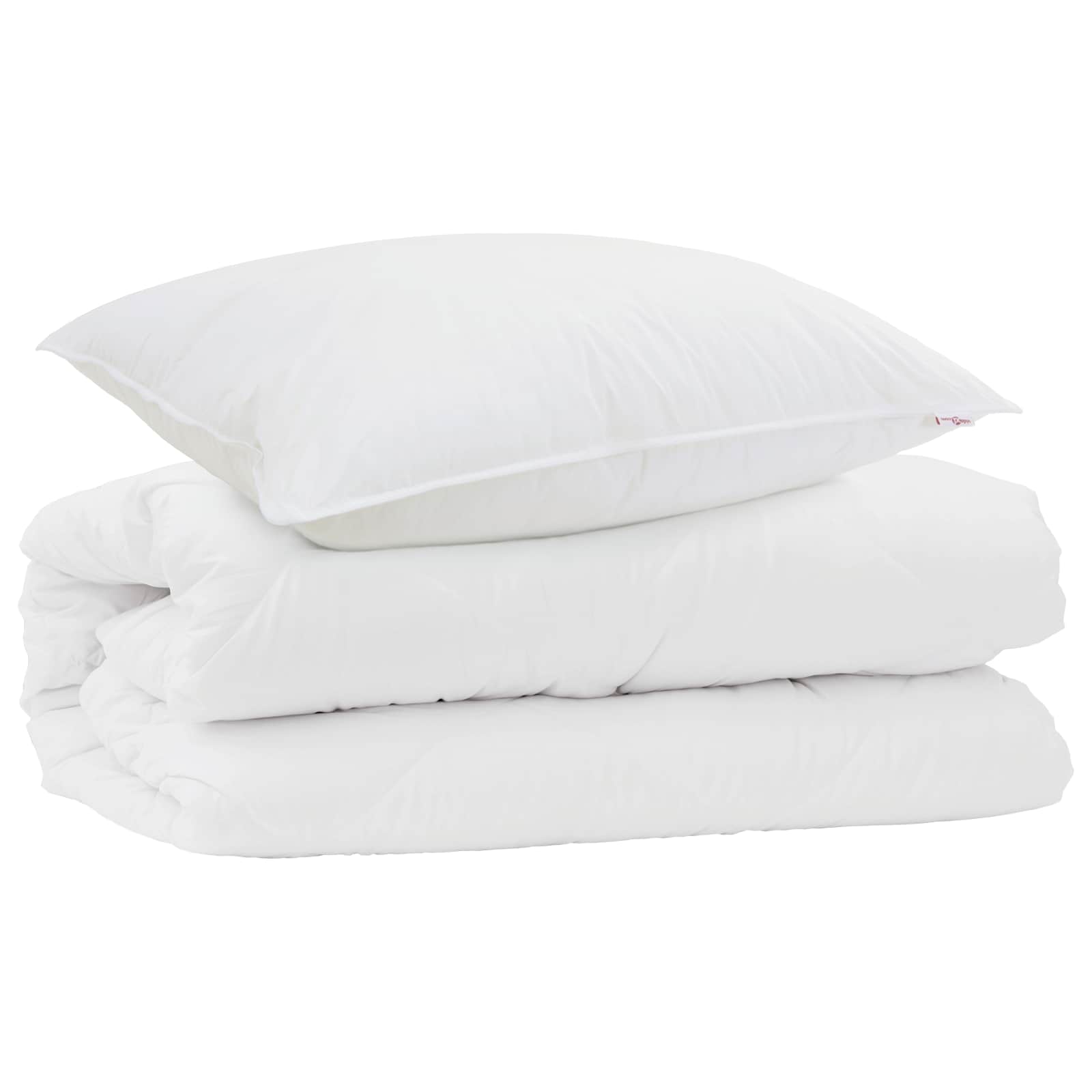 Set di Piumoni con cuscino 2 pz Bianco Microfibra