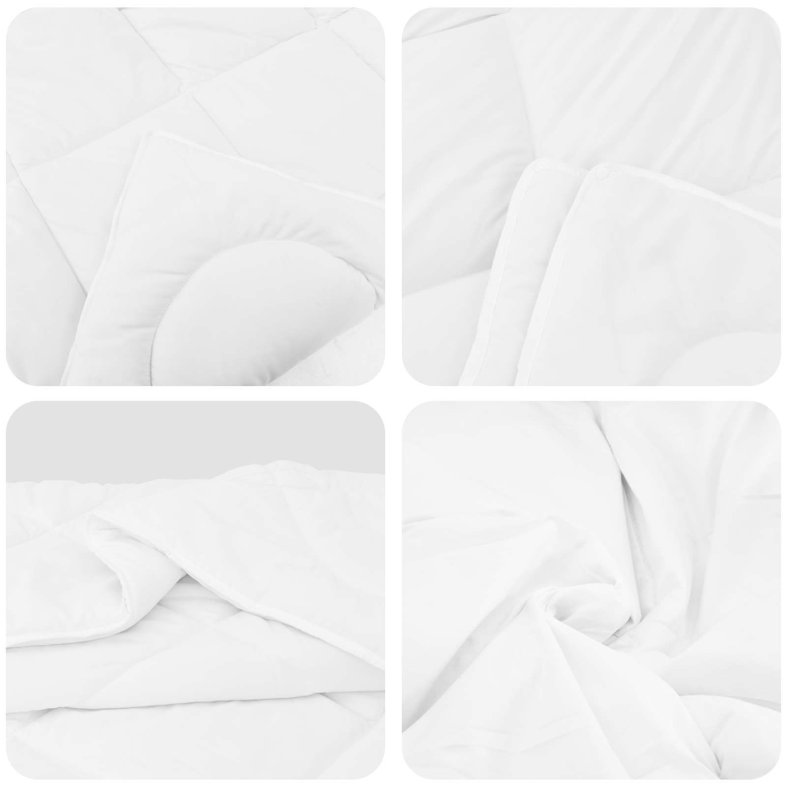 Set di Piumoni con cuscino 2 pz Bianco Microfibra