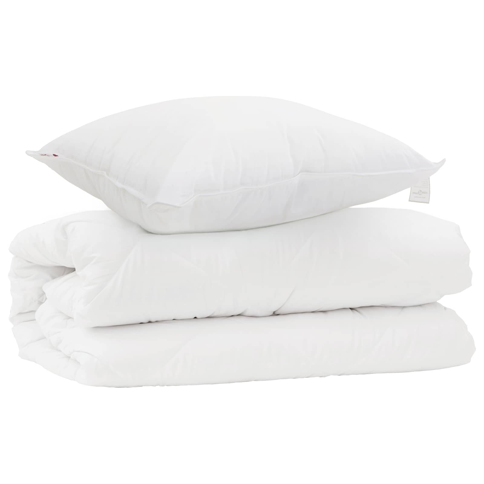 Set di Piumoni con cuscino 2 pz Bianco Microfibra