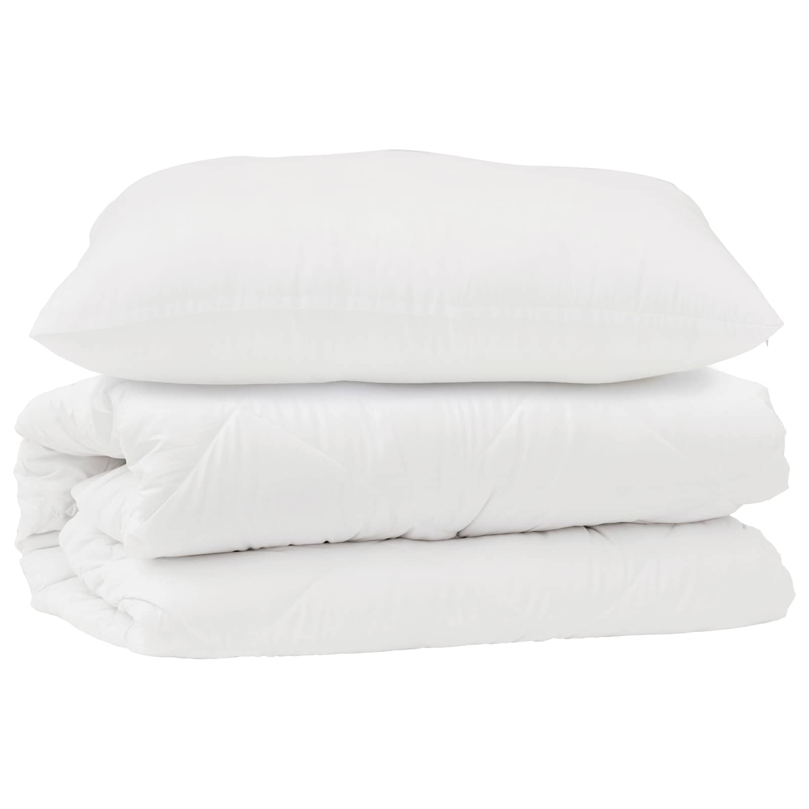 Set di Piumoni con cuscino 2 pz Bianco Microfibra