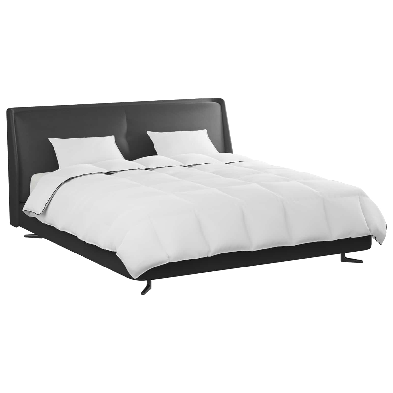 Piumone Invernale con cuscino 3 pz Bianco Piuma d'anatra