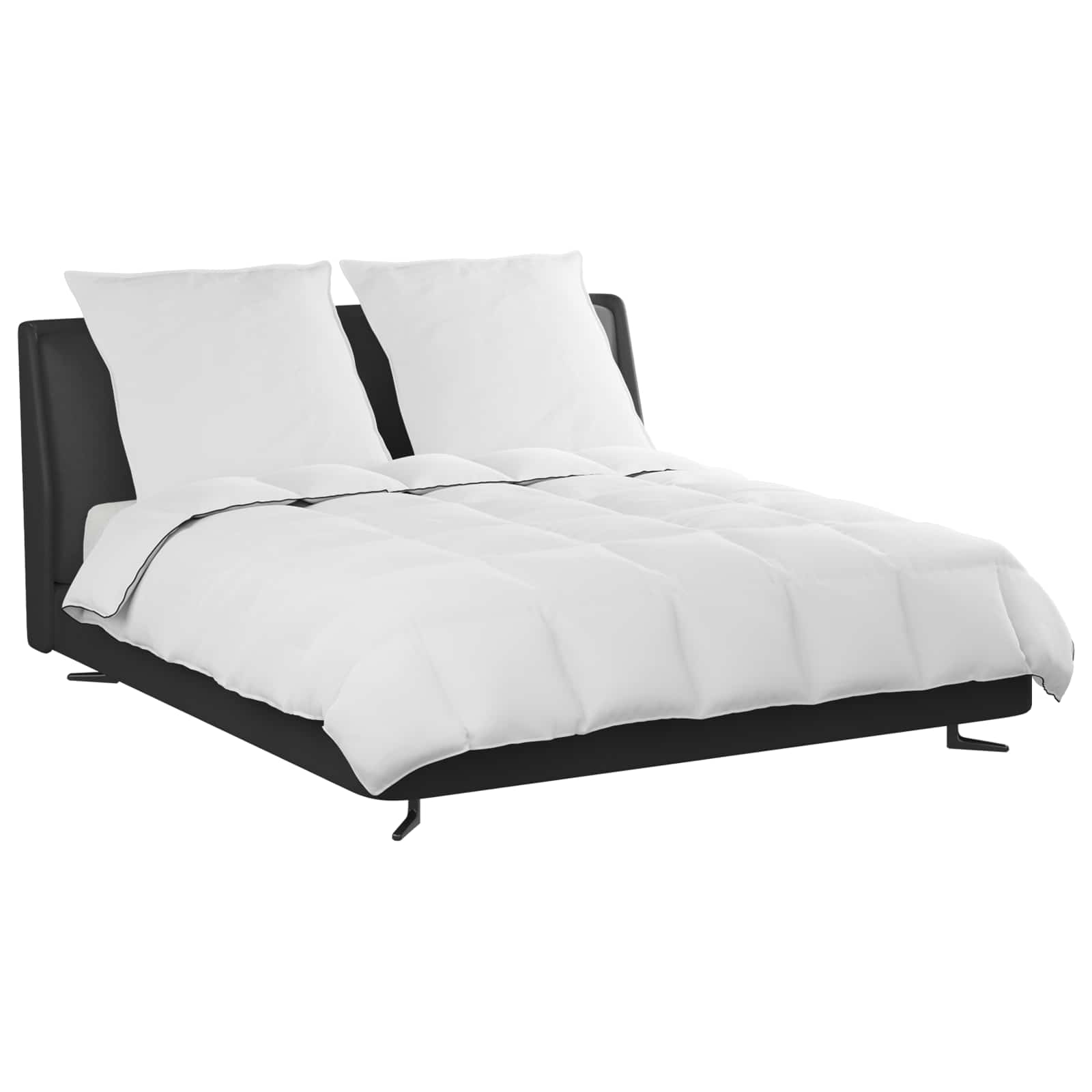 Piumone Invernale con cuscino 3 pz Bianco Piuma d'anatra