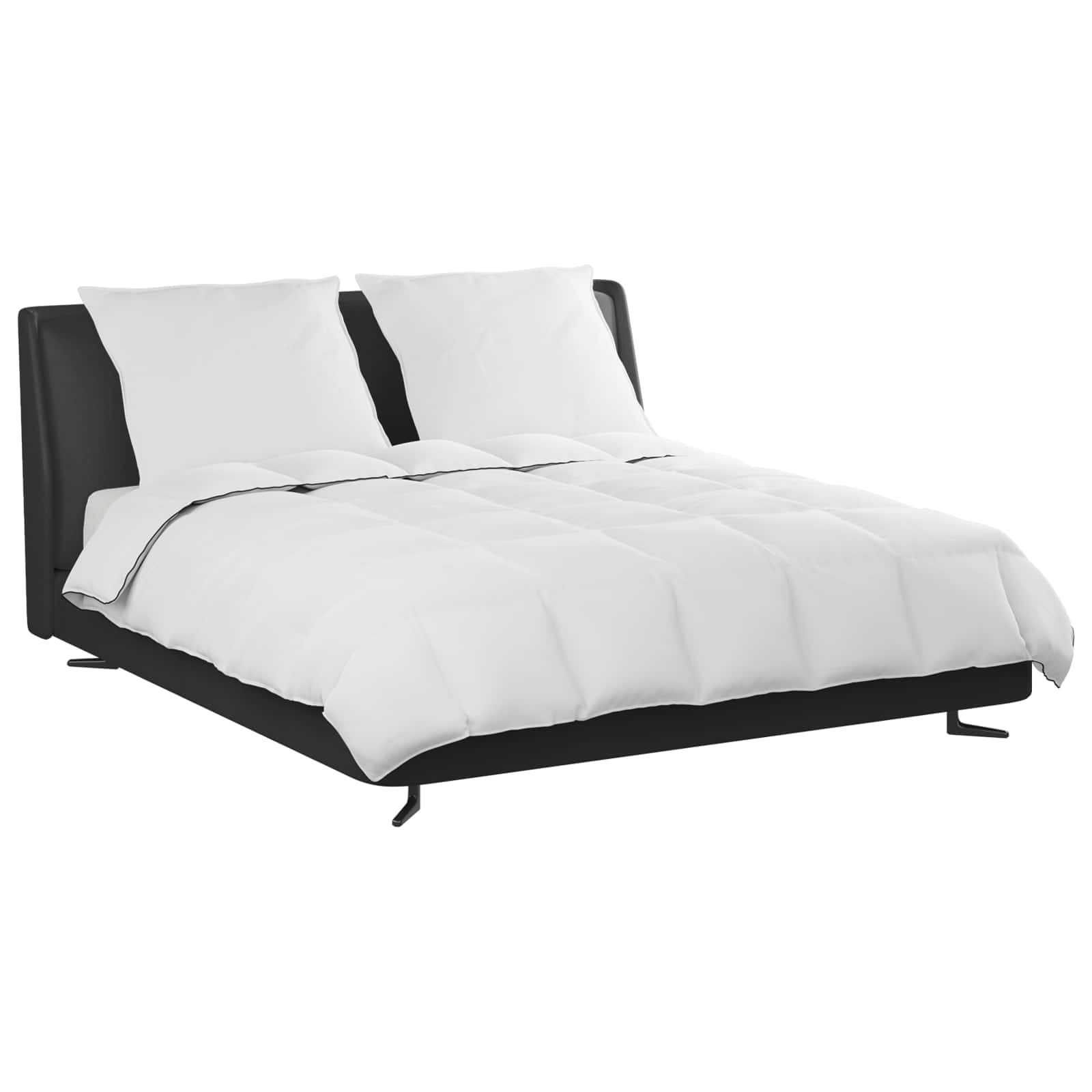 Piumone Invernale con cuscino 3 pz Bianco Piuma d'anatra