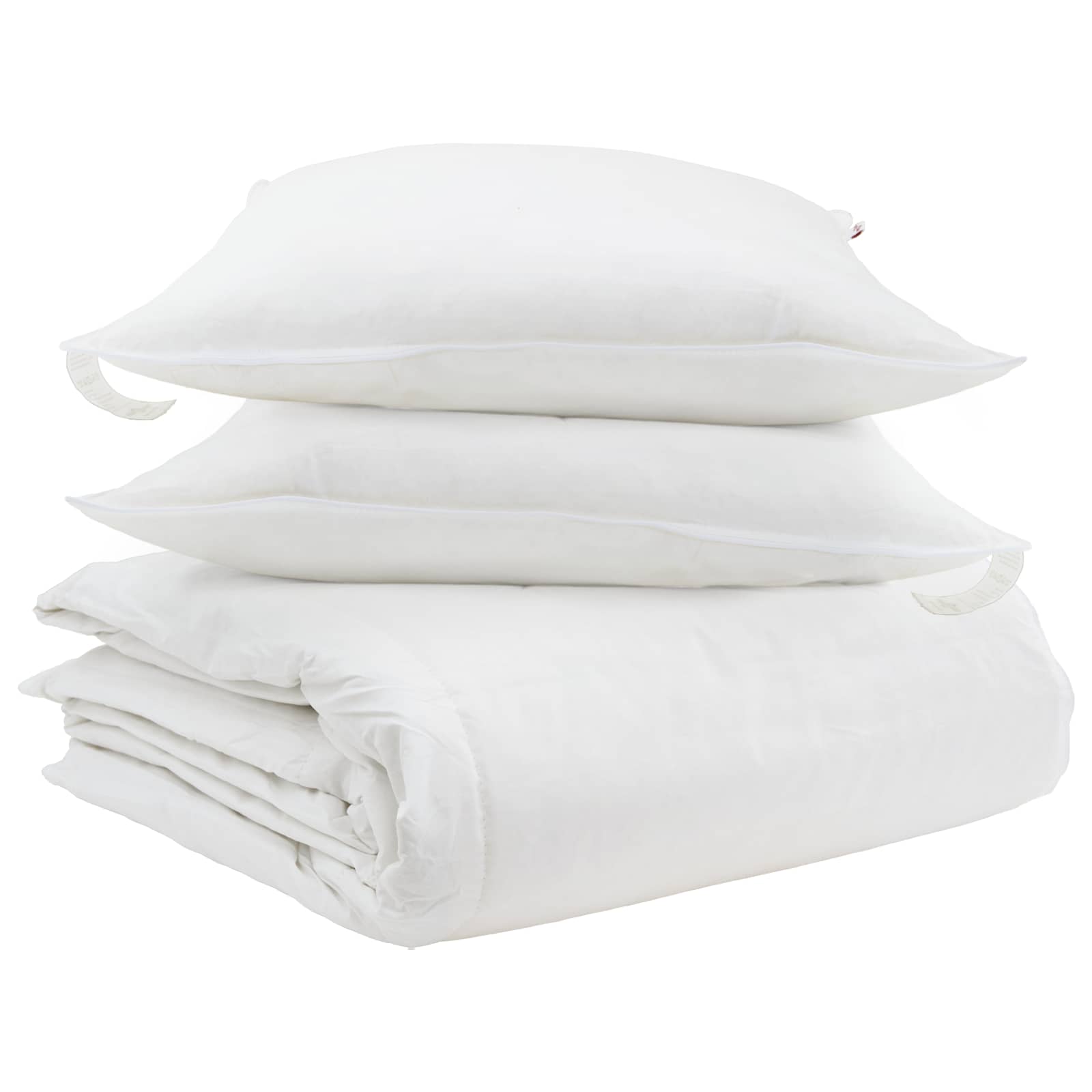 Set di Piumoni con cuscino 3 pz Bianco Piuma d'anatra