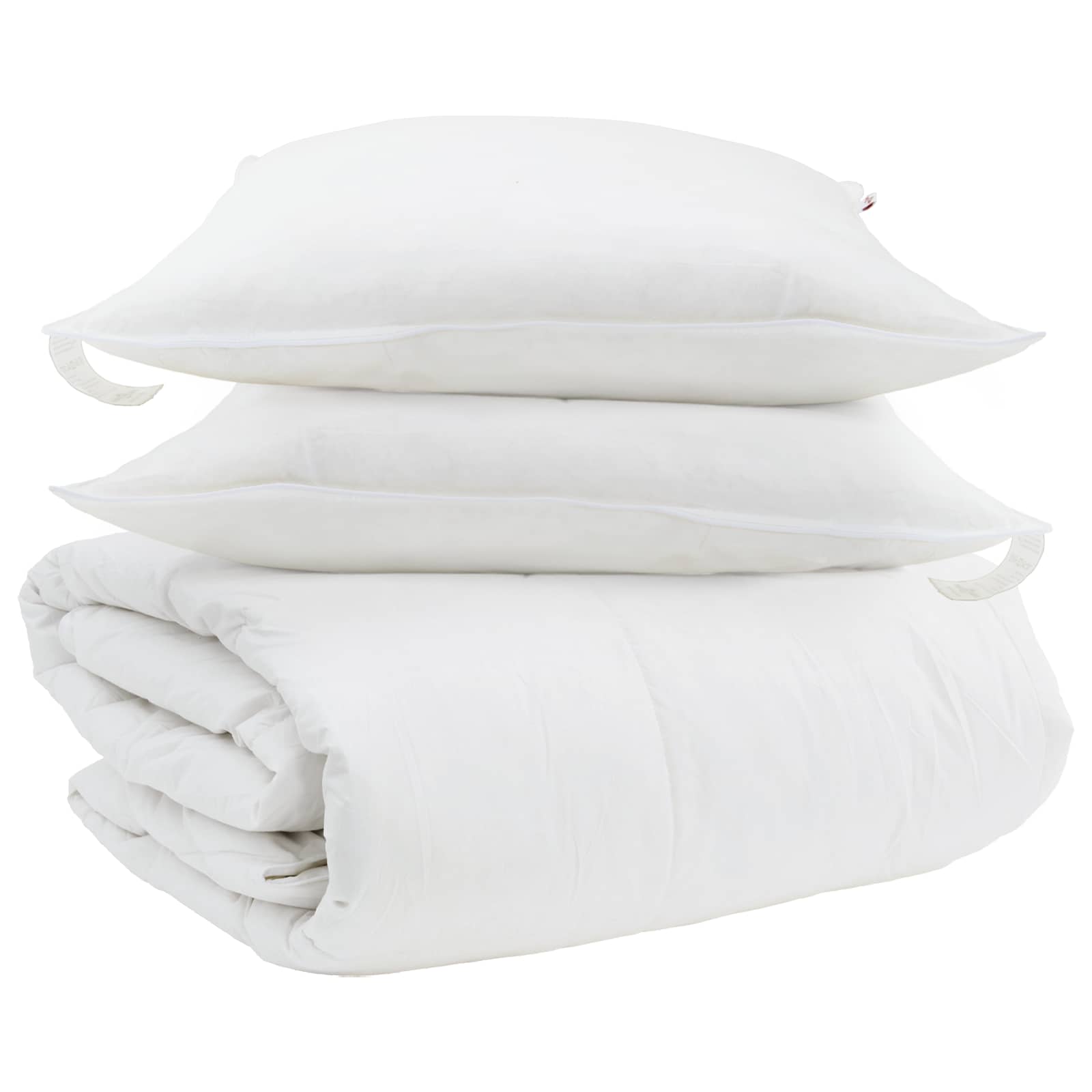 Set di Piumoni con cuscino 3 pz Bianco Piuma d'anatra