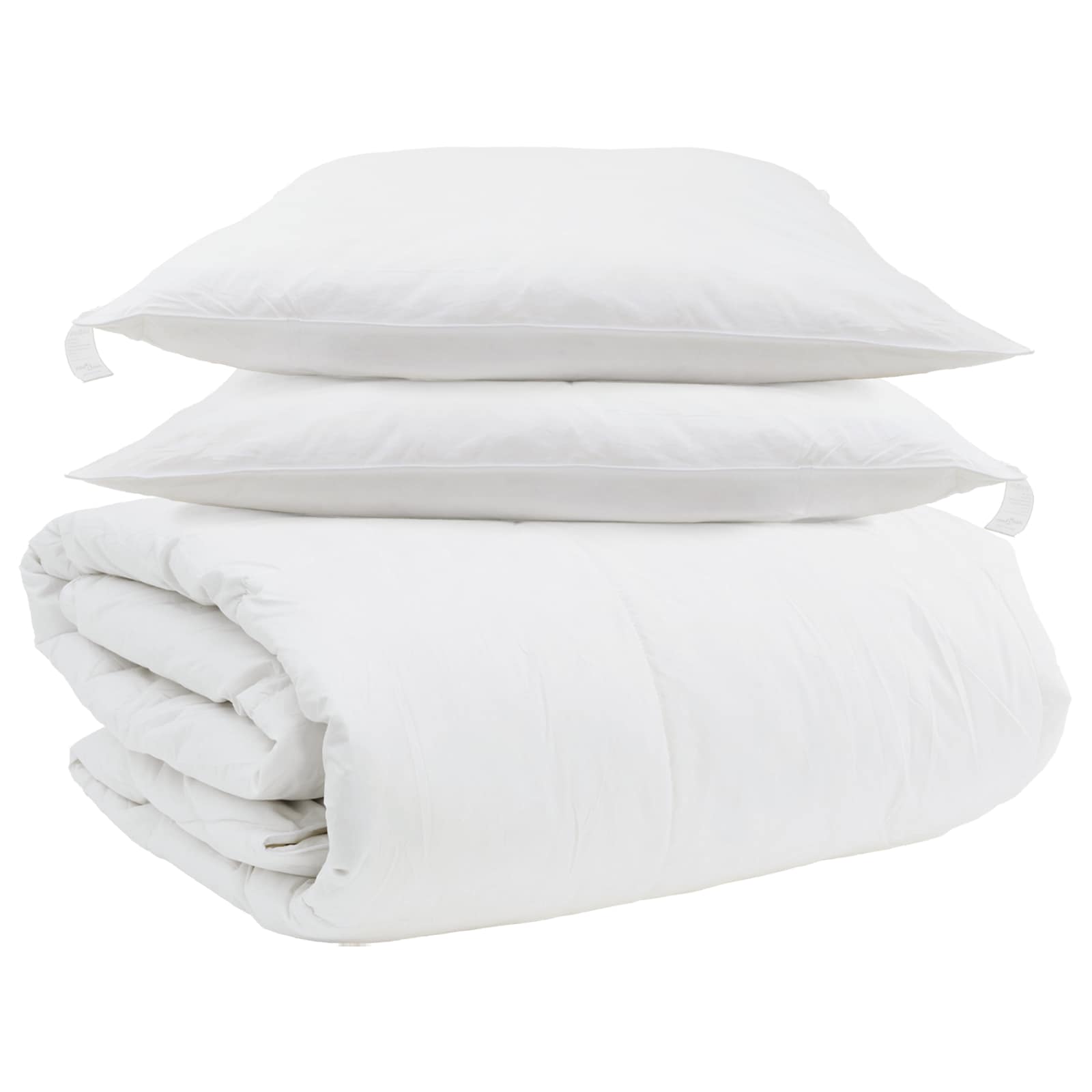 Set di Piumoni con cuscino 3 pz Bianco Piuma d'anatra