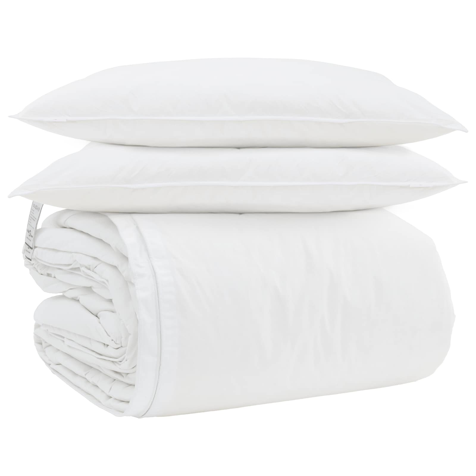 Set di Piumoni con cuscino 3 pz Bianco Piuma d'anatra