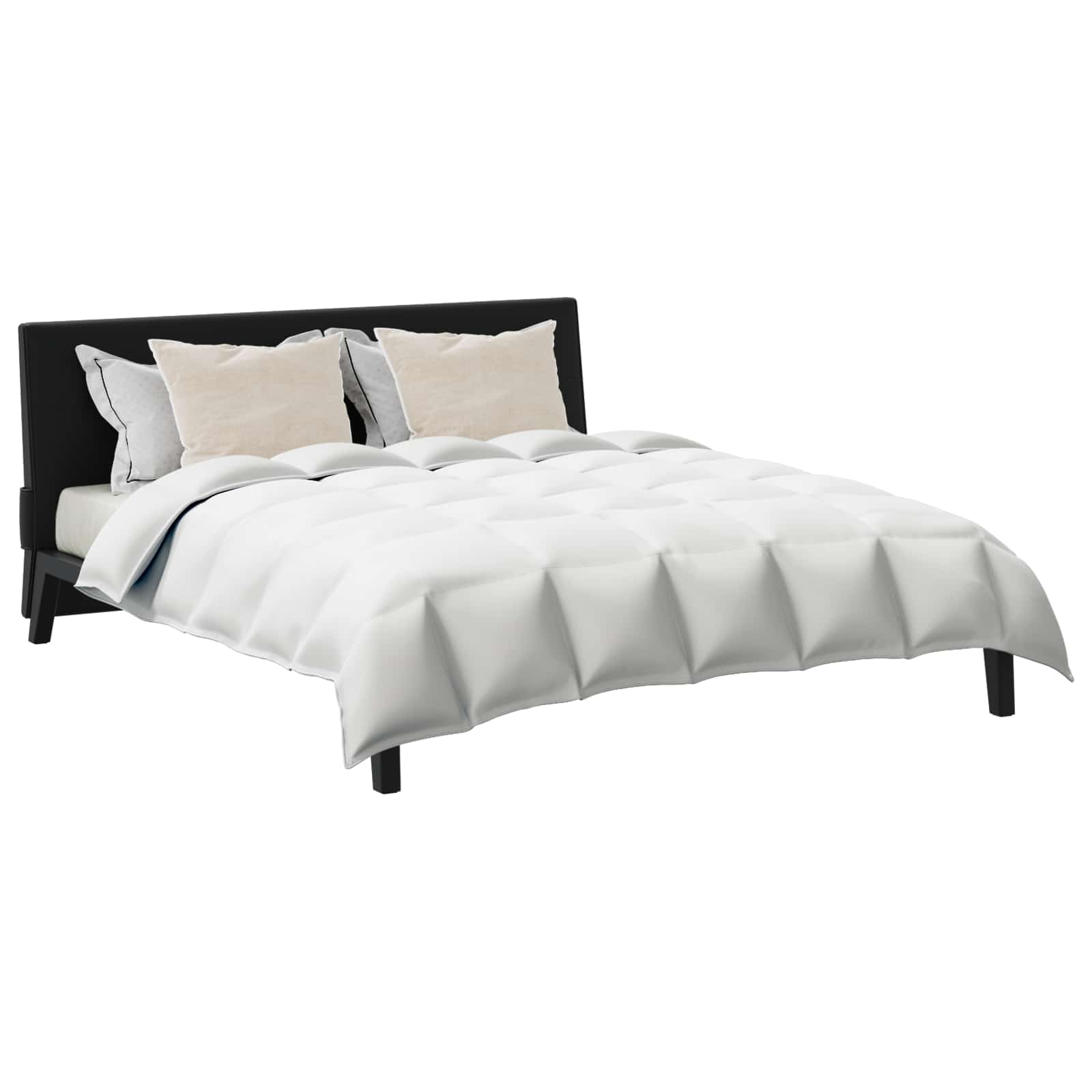 Set di Piumoni con cuscino 3 pz Bianco Piuma d'anatra