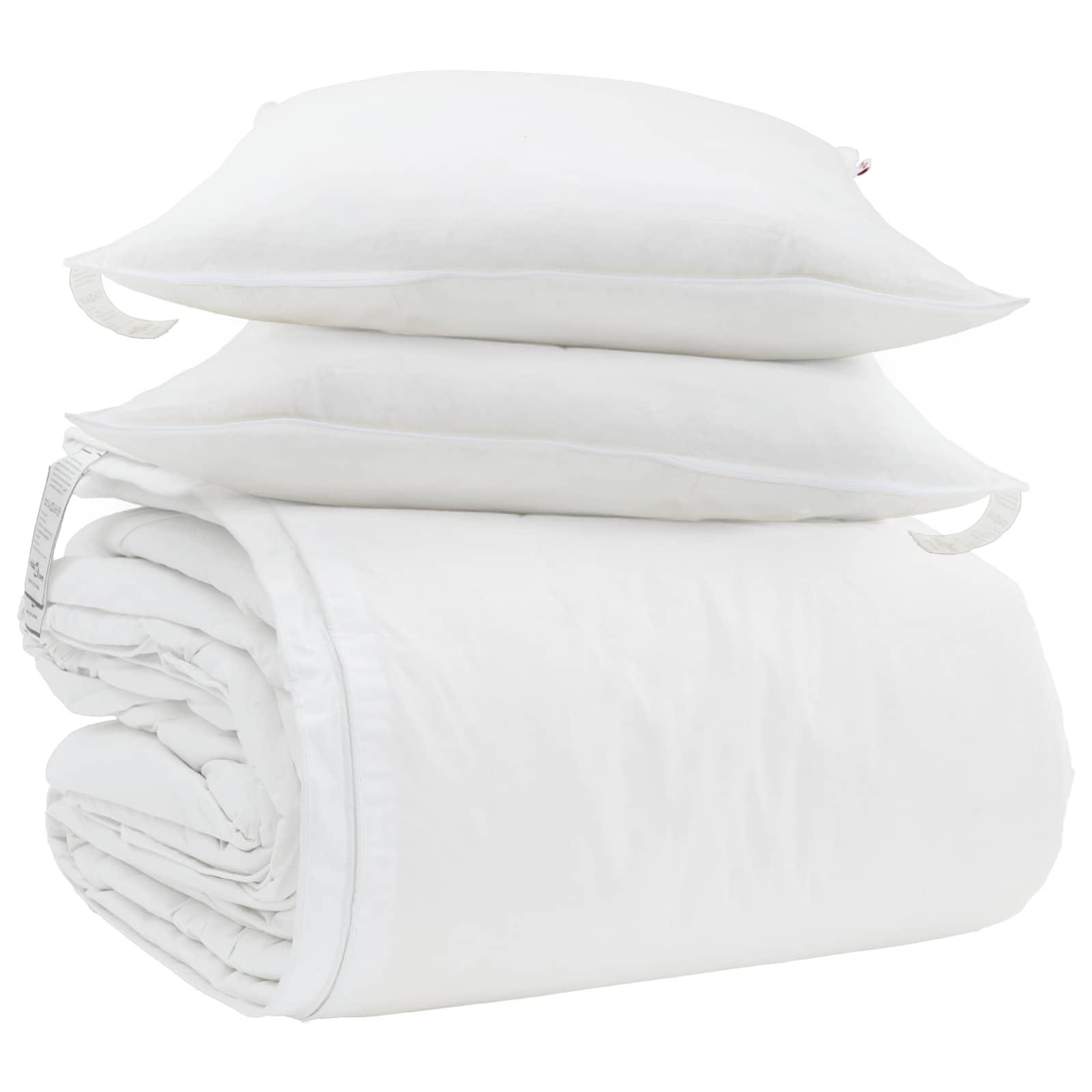 Set di Piumoni con cuscino 3 pz Bianco Piuma d'anatra