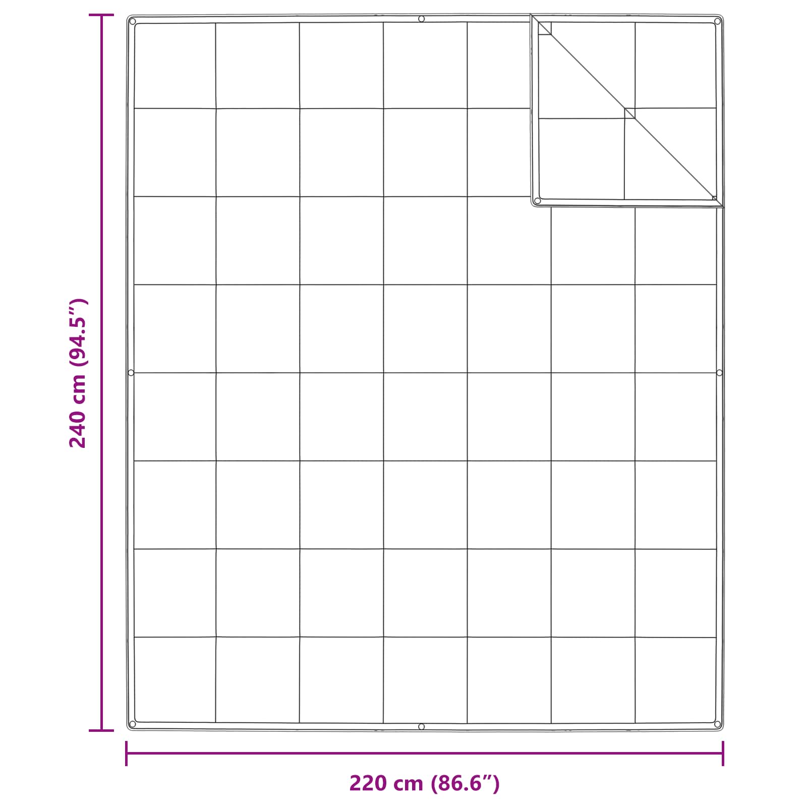 Set di Piumoni con cuscino 3 pz Bianco Piuma d'anatra
