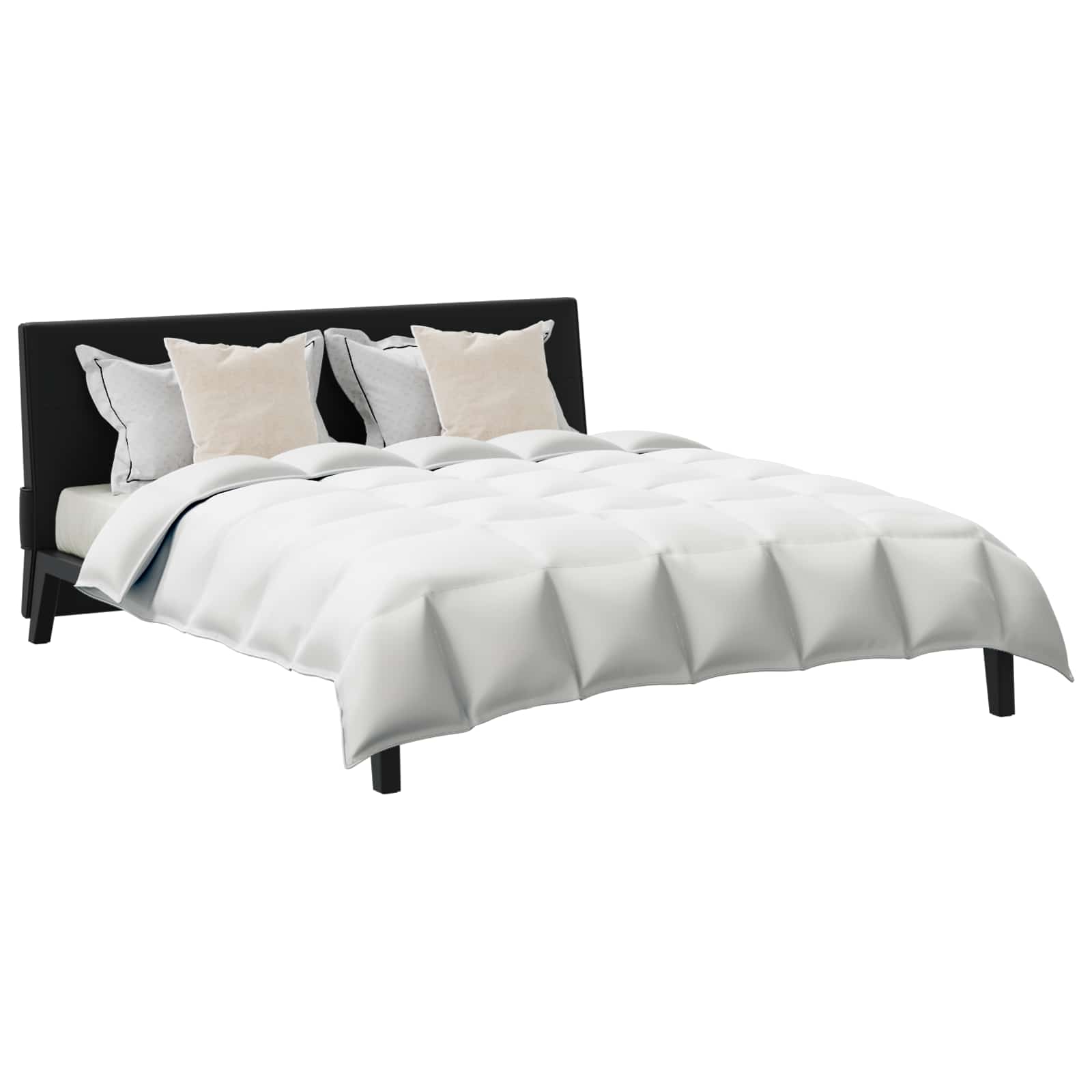 Set di Piumoni con cuscino 3 pz Bianco Piuma d'anatra