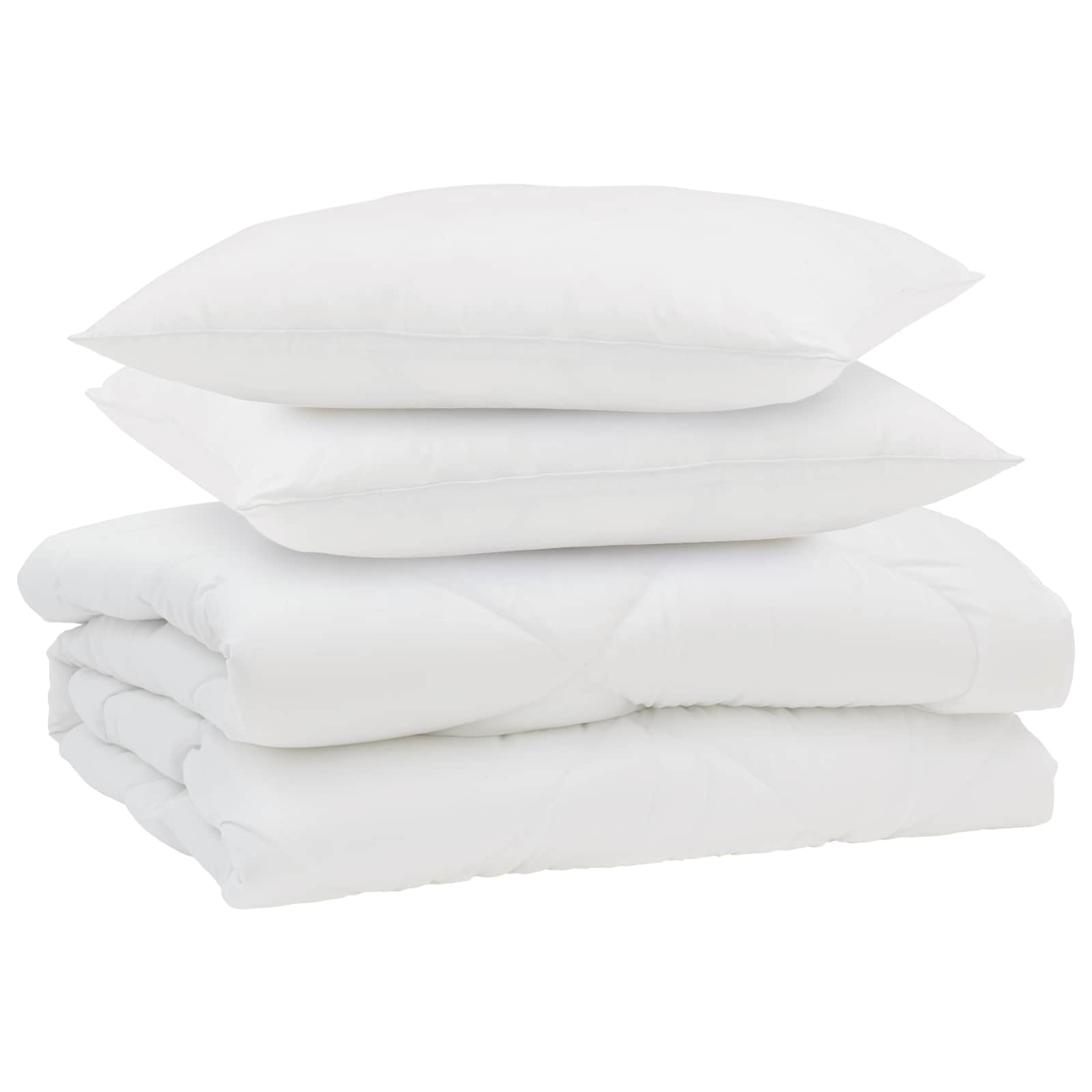 Piumino Letto Estivo con cuscino 3 pz Bianco Microfibra