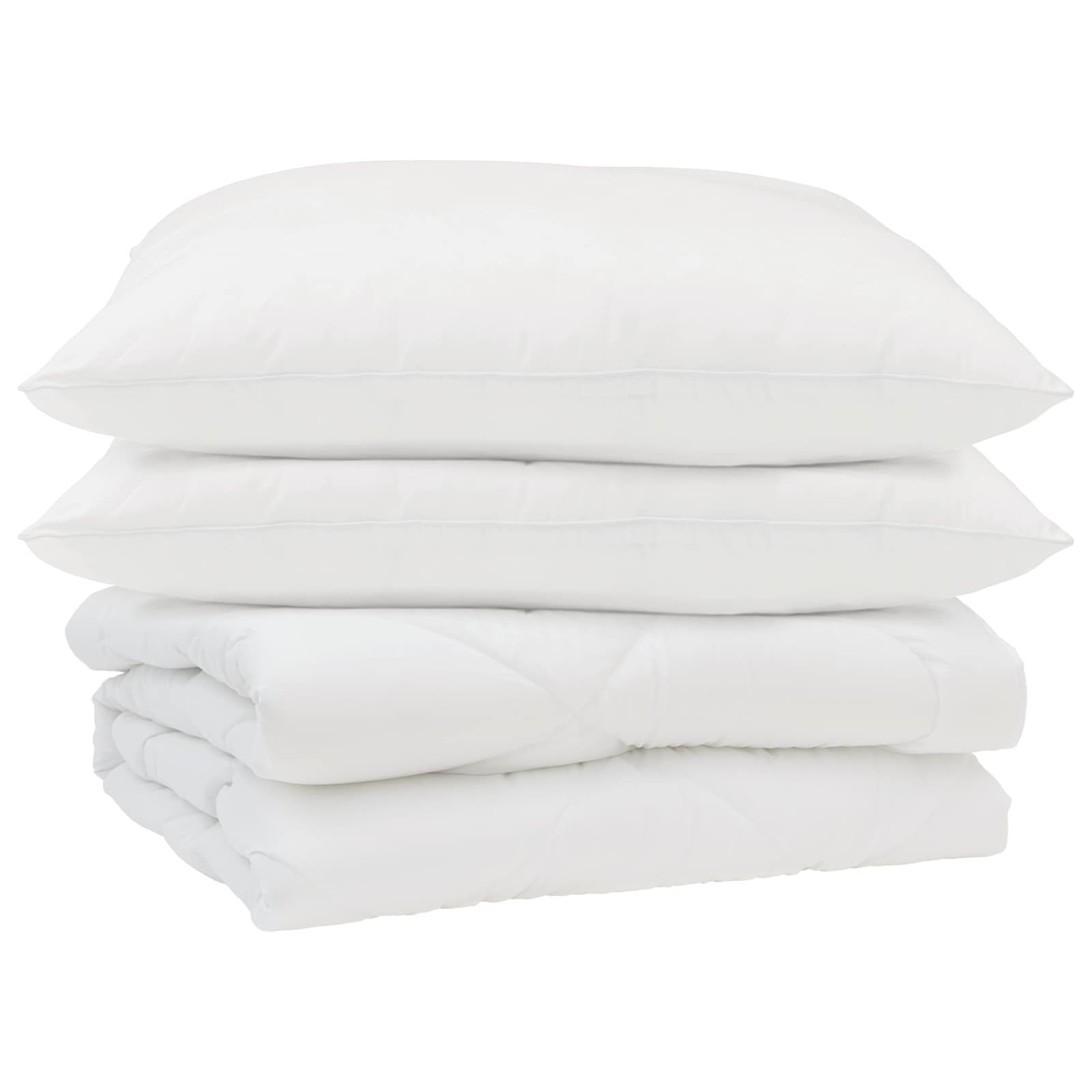 Piumino Letto Estivo con cuscino 3 pz Bianco Microfibra