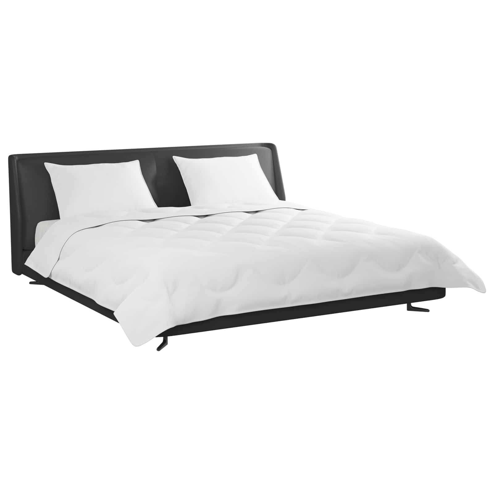 Piumone con cuscino 3 pz Bianco Microfibra