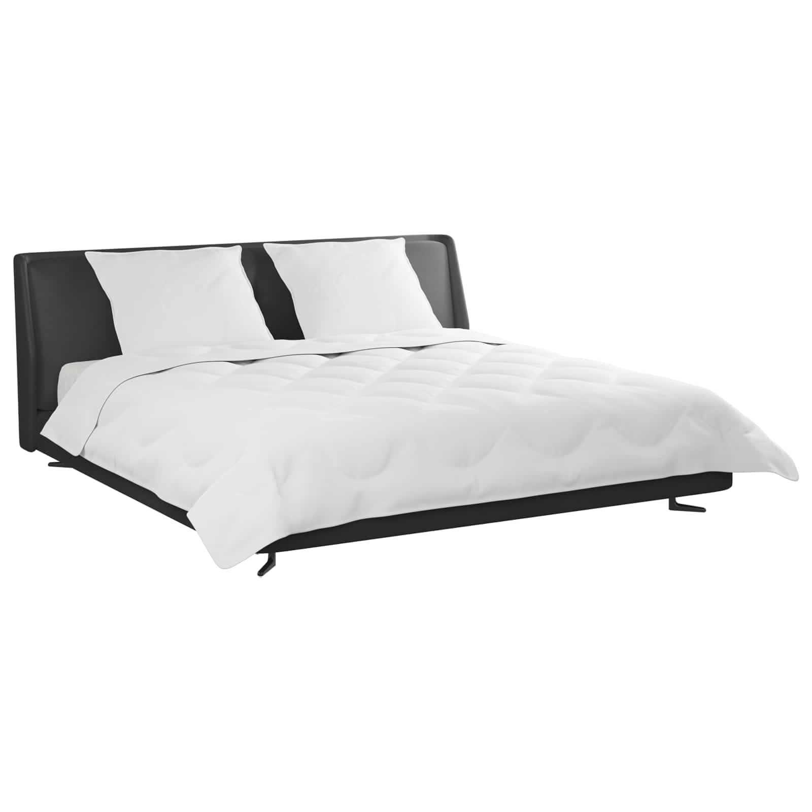 Piumone con cuscino 3 pz Bianco Microfibra