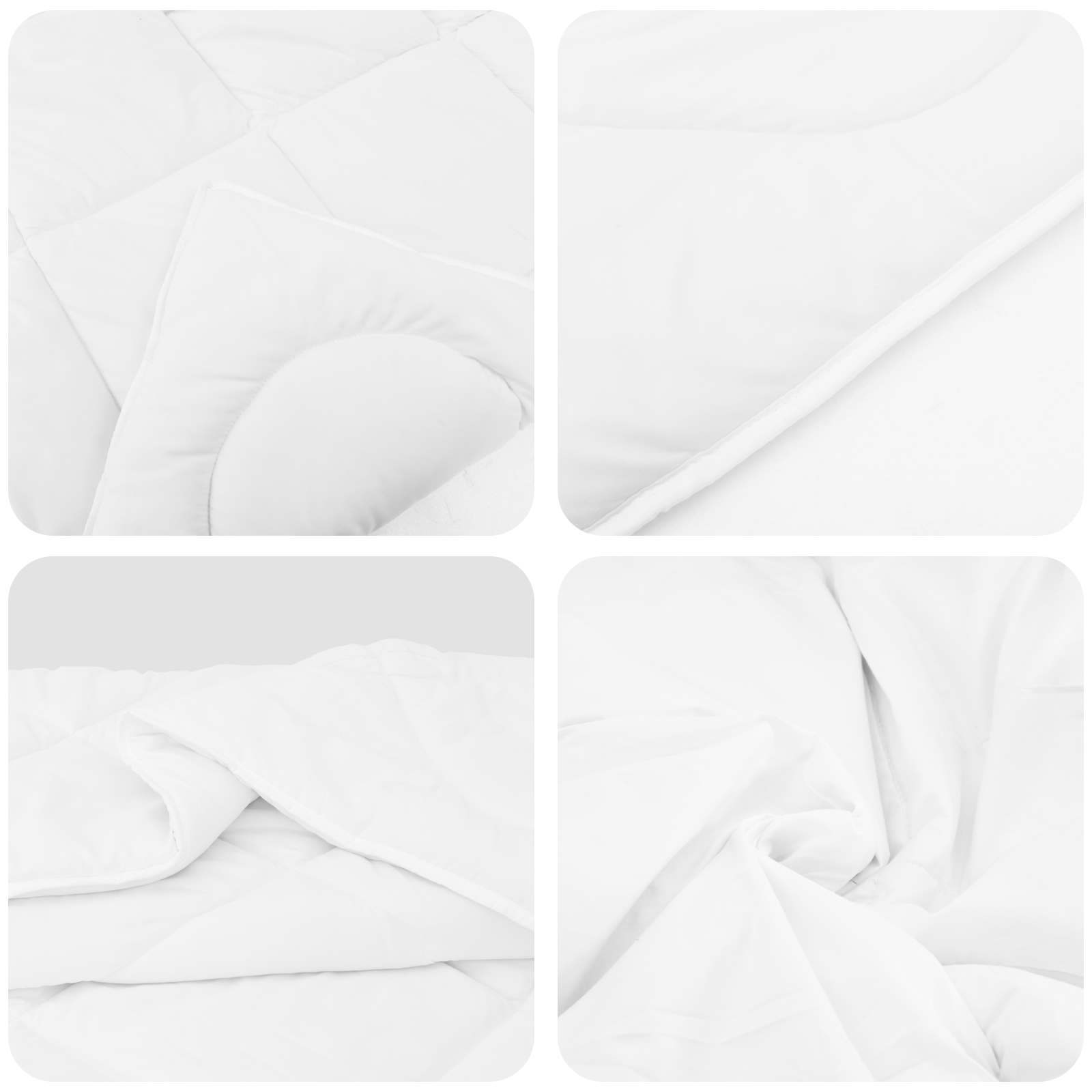 Piumone con cuscino 3 pz Bianco Microfibra