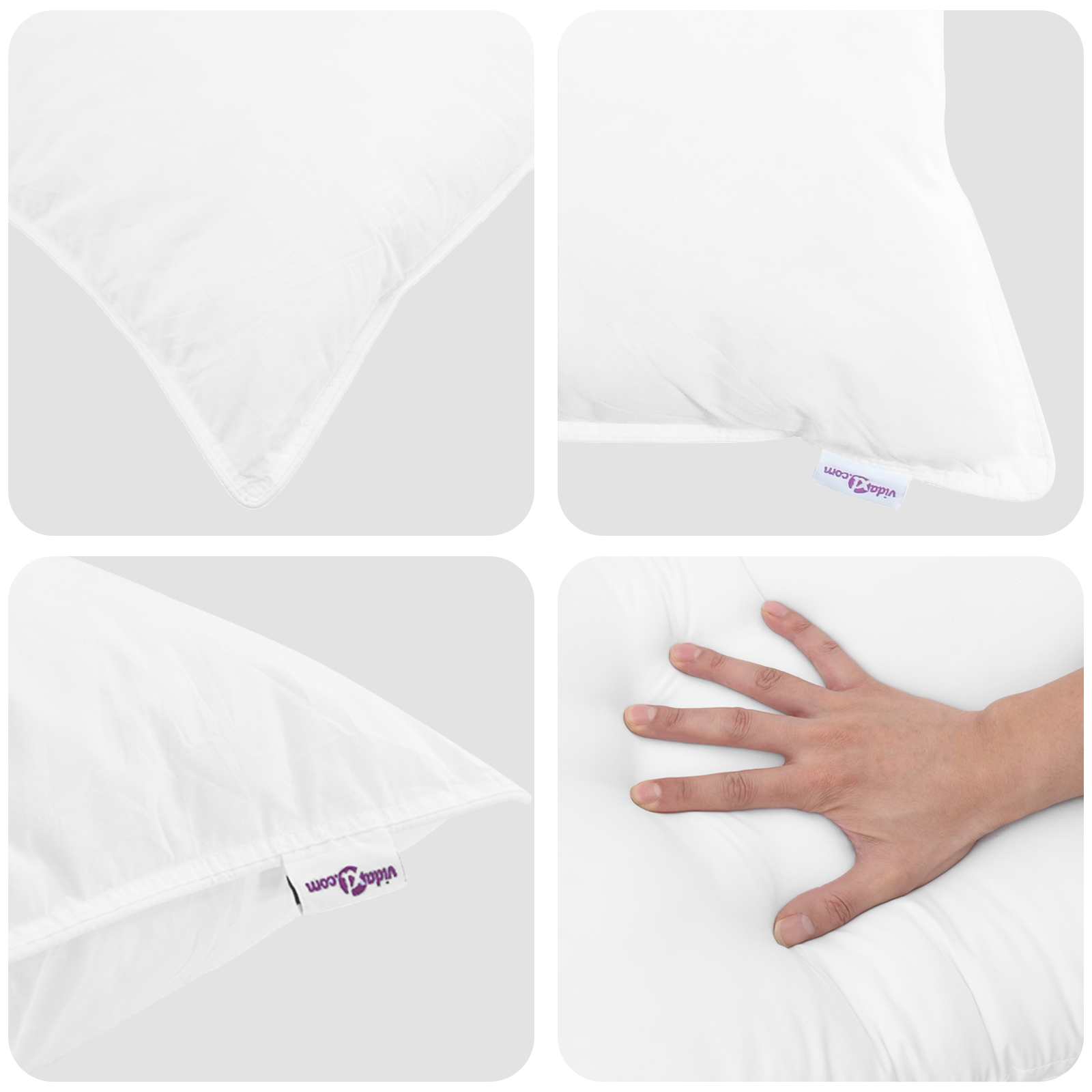 Piumone con cuscino 3 pz Bianco Microfibra