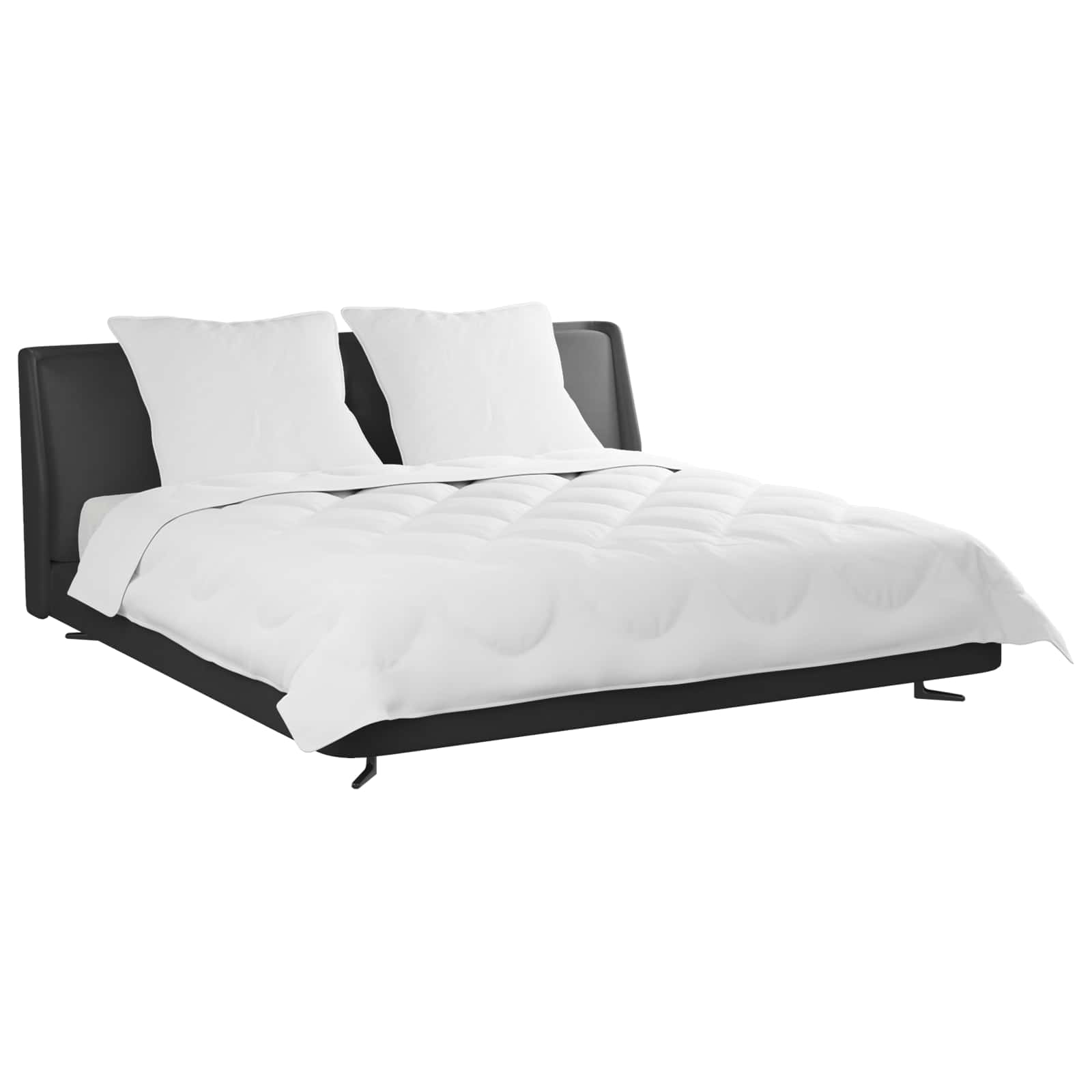 Piumone con cuscino 3 pz Bianco Microfibra