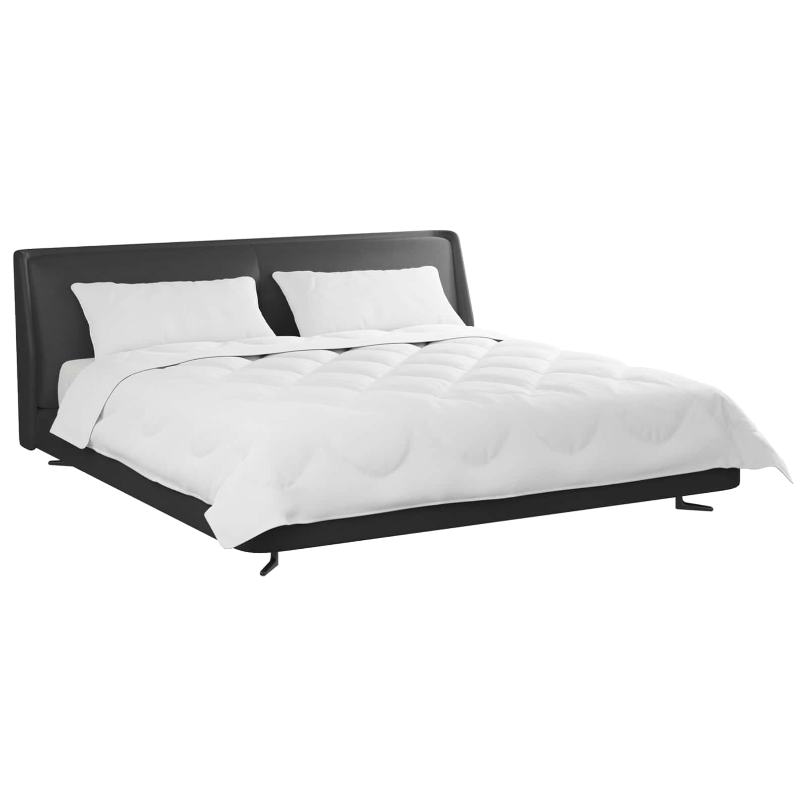 Piumone con cuscino 3 pz Bianco Microfibra