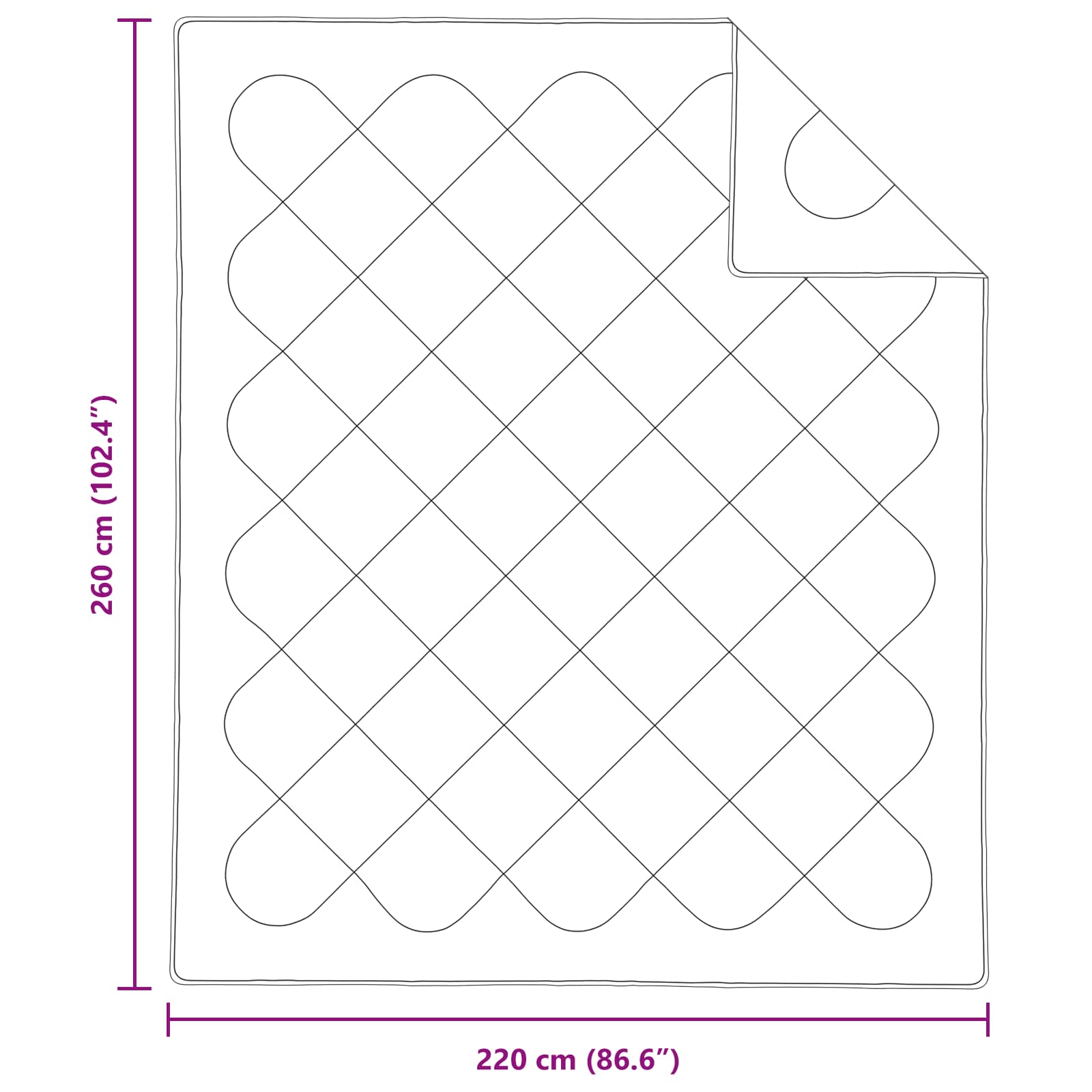 Piumone Invernale con cuscino 3 pz Bianco Microfibra