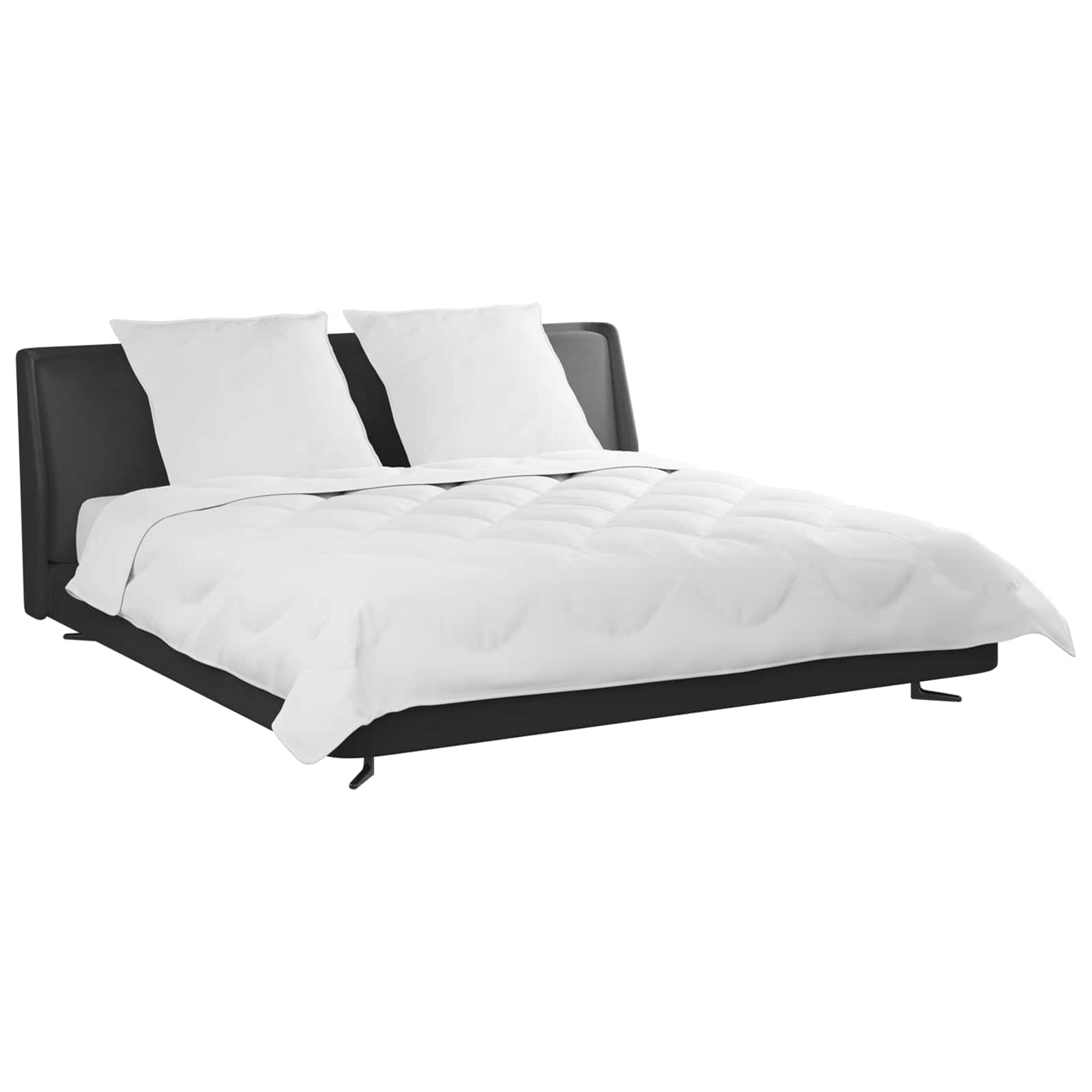 Piumone con Cuscini con cuscino 3 pz Bianco Microfibra