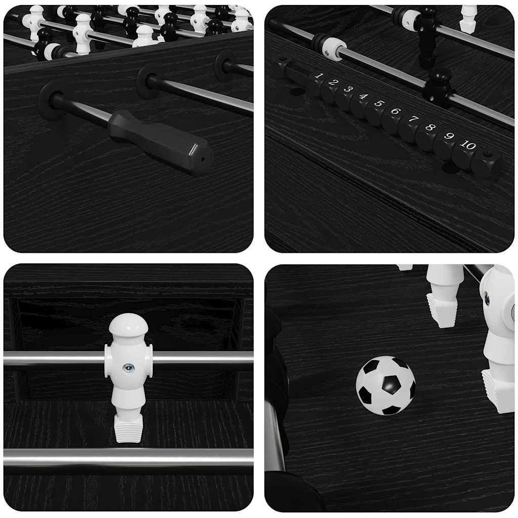 Tavolo da Calcio Balilla Rovere Nero 146,5 x 74 x 85 cm