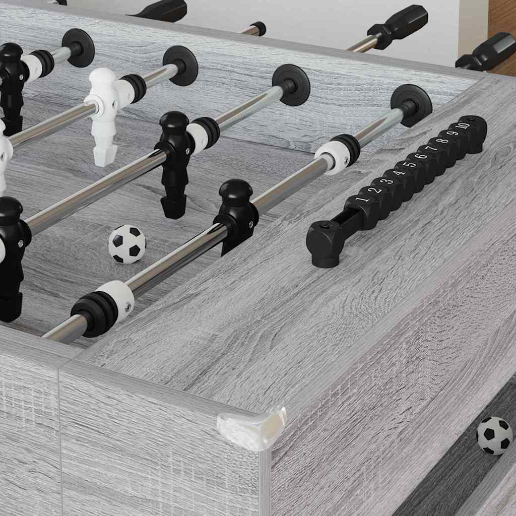 Tavolo da Calcio Balilla Sonoma grigia 146,5 x 74 x 85 cm