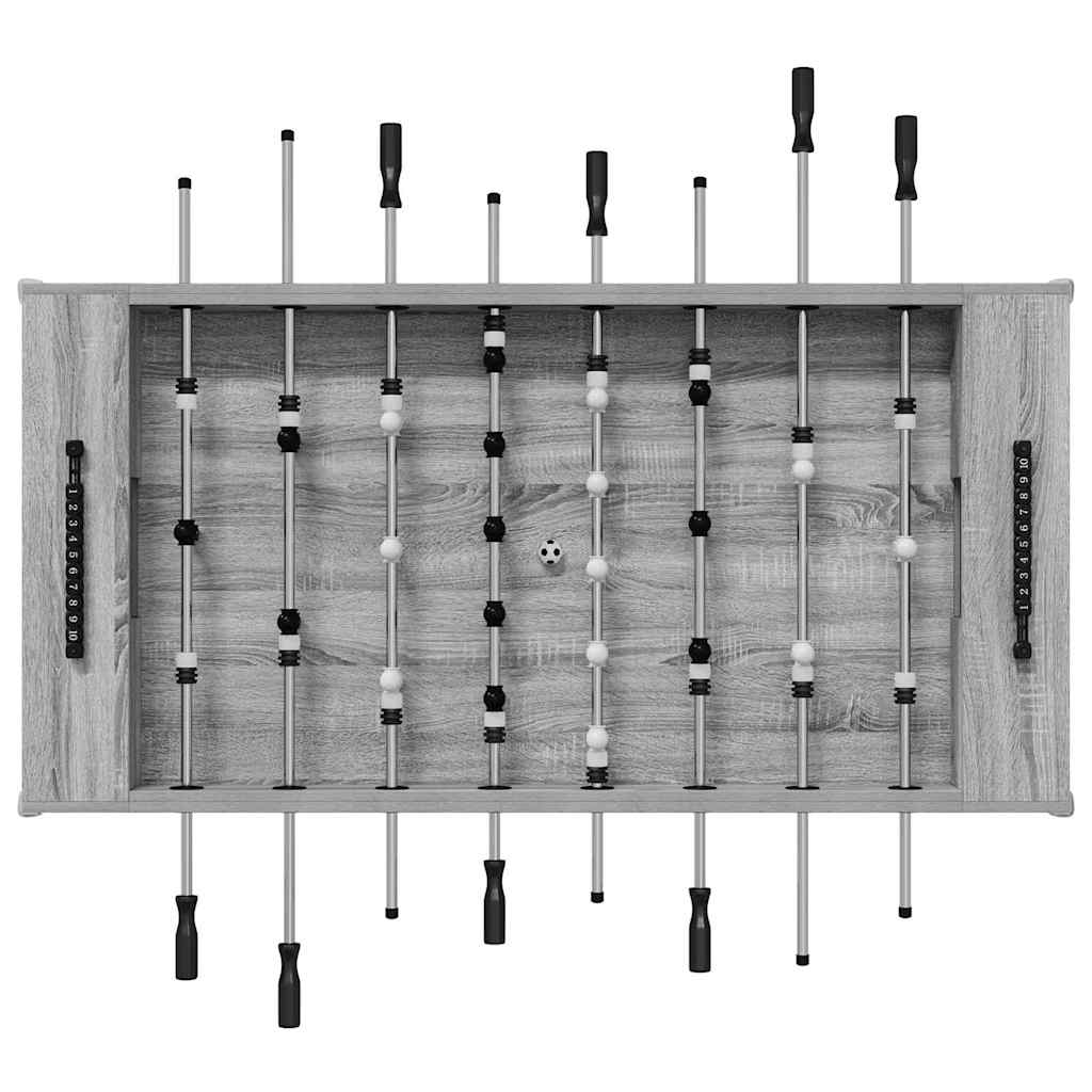 Tavolo da Calcio Balilla Sonoma grigia 146,5 x 74 x 85 cm
