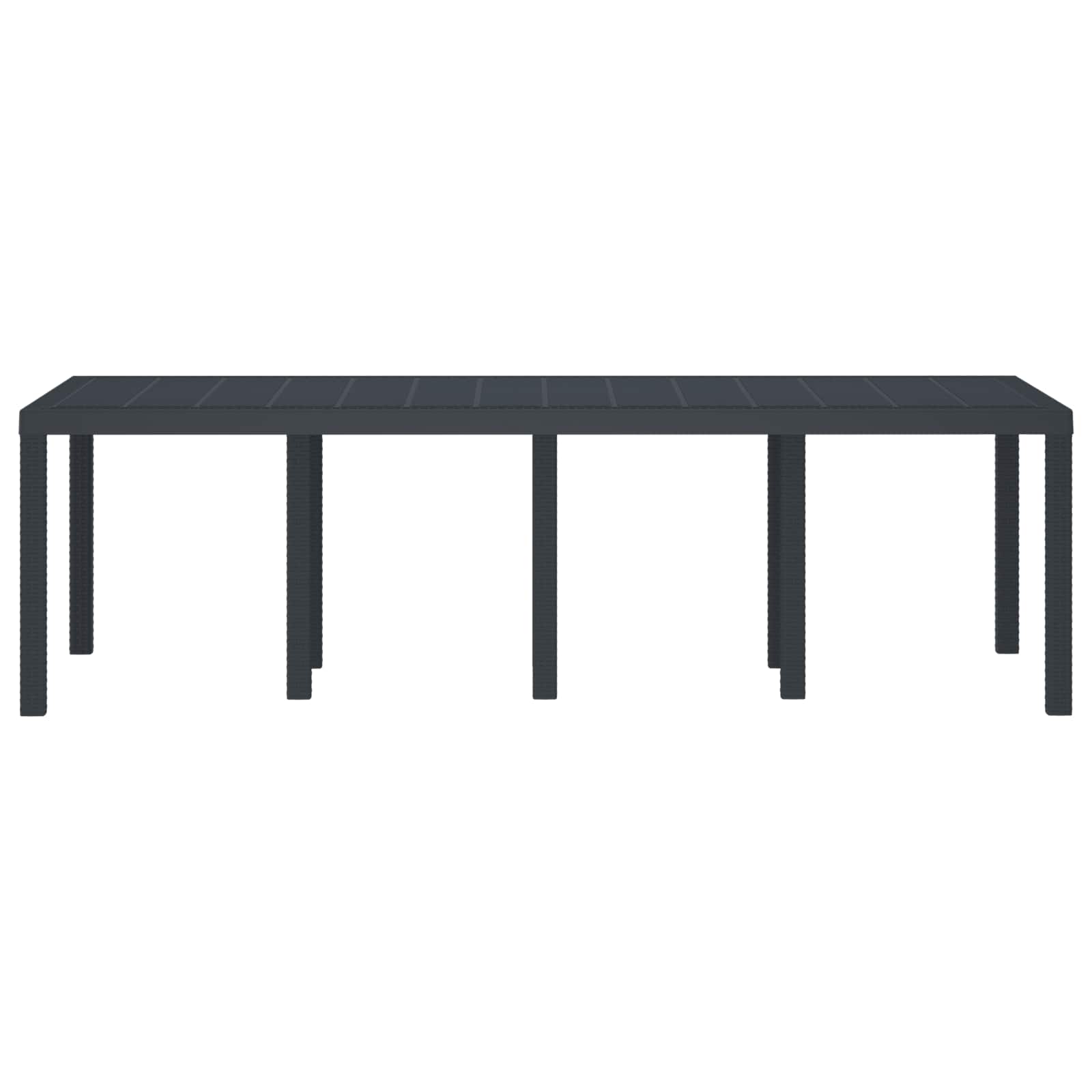 Tavolo da Giardino Antracite 250 x 100 x 73 cm polyrattan