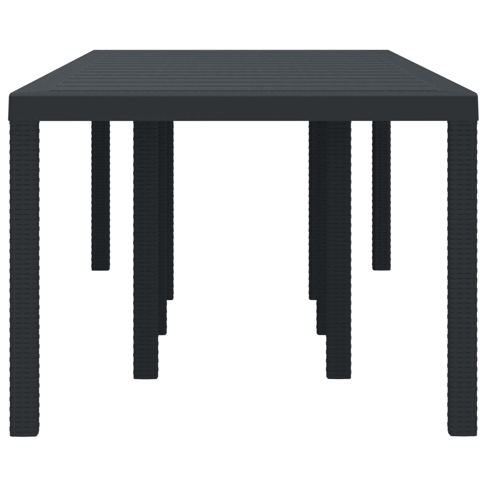 Tavolo da Giardino Antracite 250 x 100 x 73 cm polyrattan