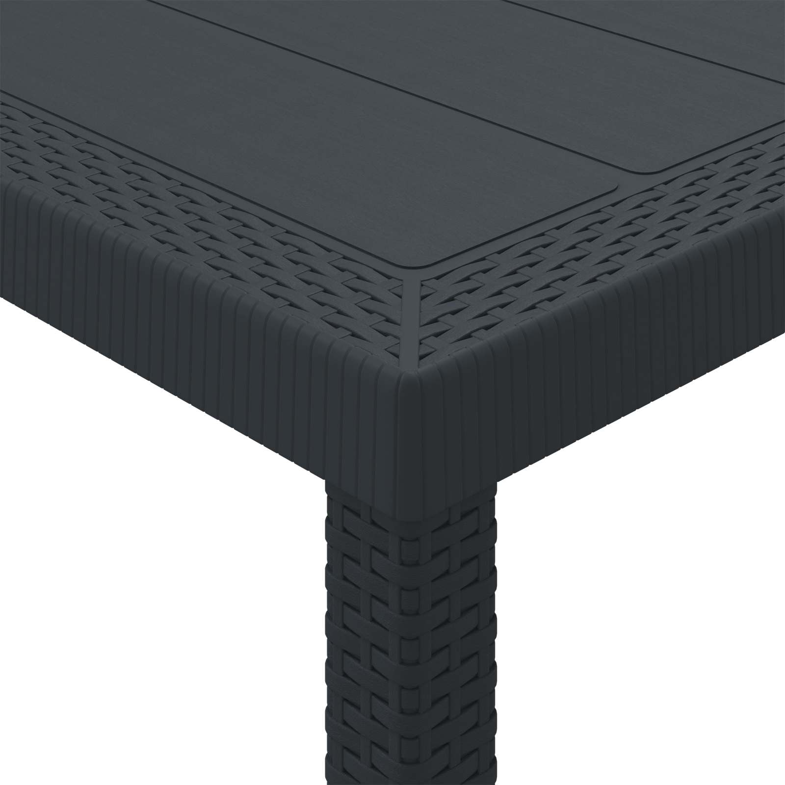 Tavolo da Giardino Antracite 250 x 100 x 73 cm polyrattan