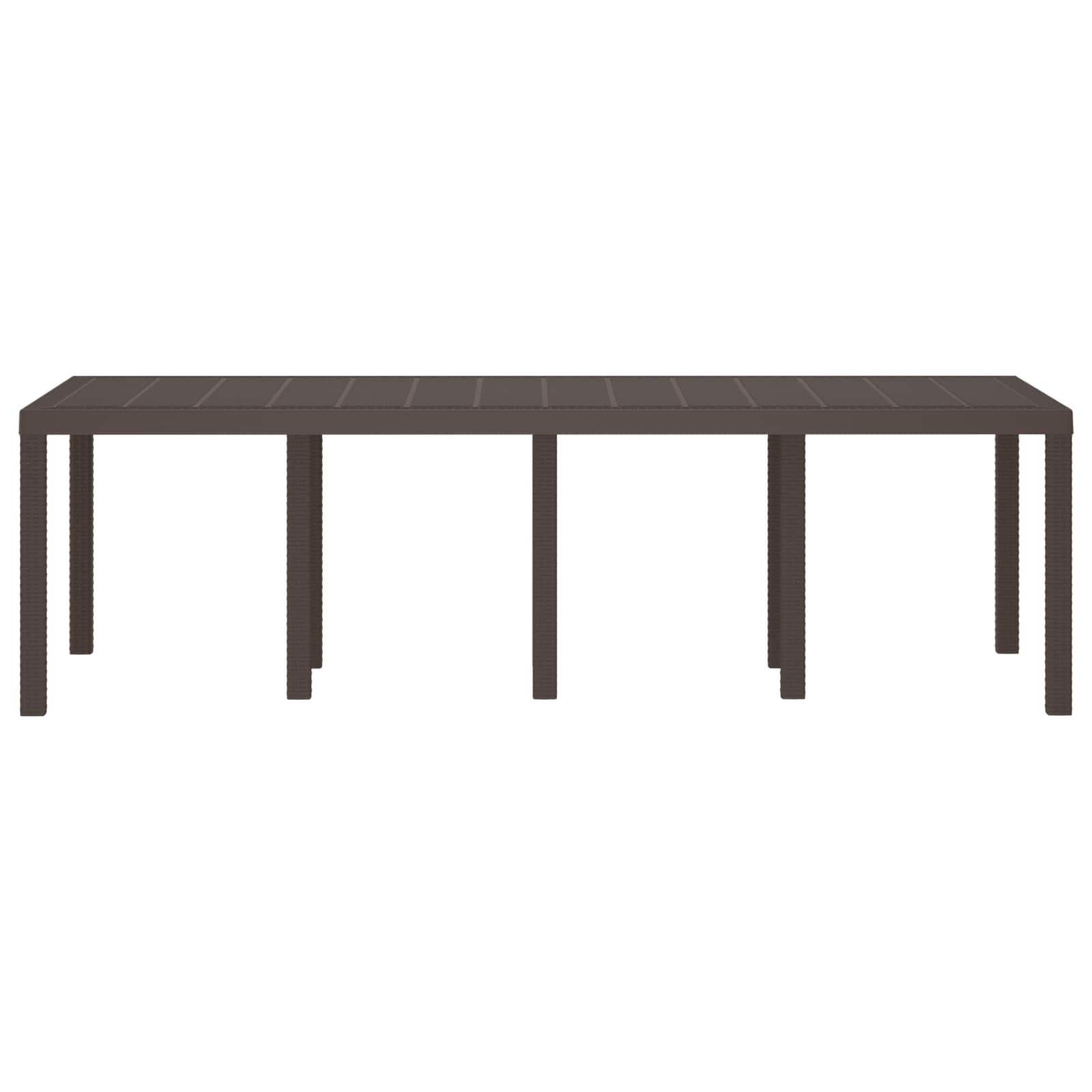 Tavolo da Giardino Marrone 250 x 100 x 73 cm polyrattan