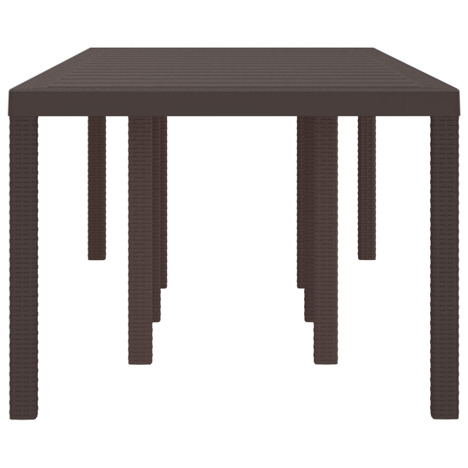 Tavolo da Giardino Marrone 250 x 100 x 73 cm polyrattan