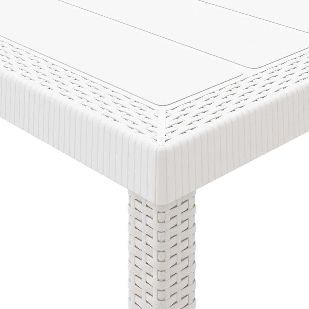 Tavolo da Giardino Bianco 250 x 100 x 73 cm polyrattan