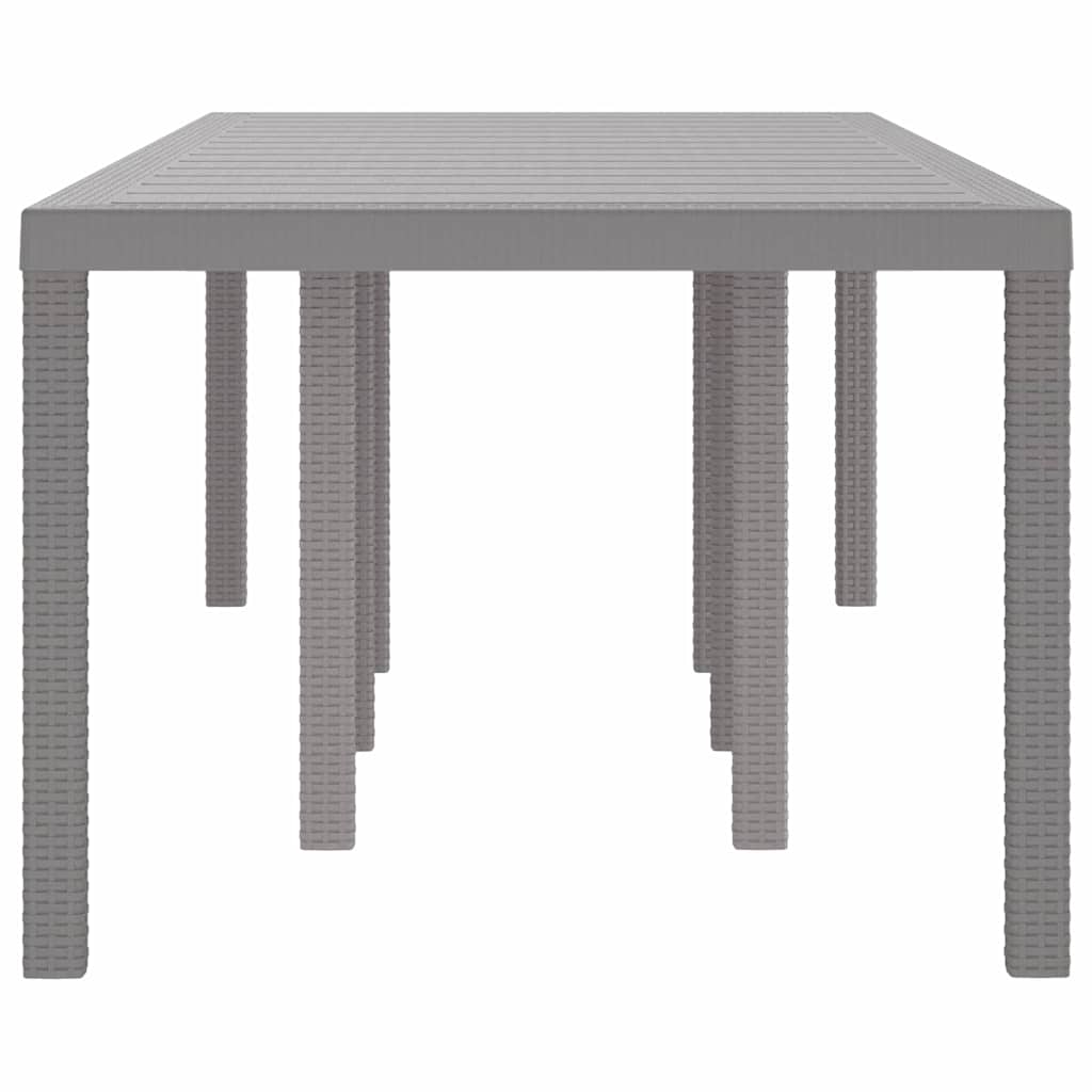 Tavolo da Giardino Grigio chiaro 250 x 100 x 73 cm polyrattan