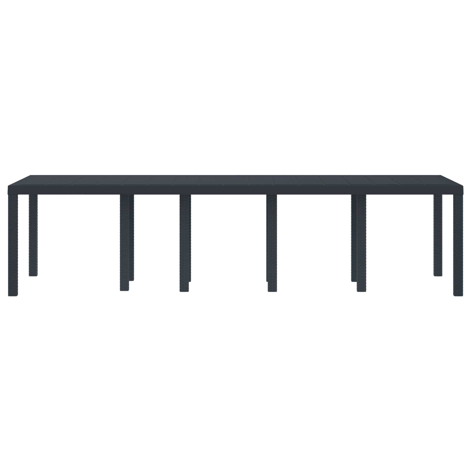Tavolo da Giardino Antracite 300 x 100 x 73 cm polyrattan