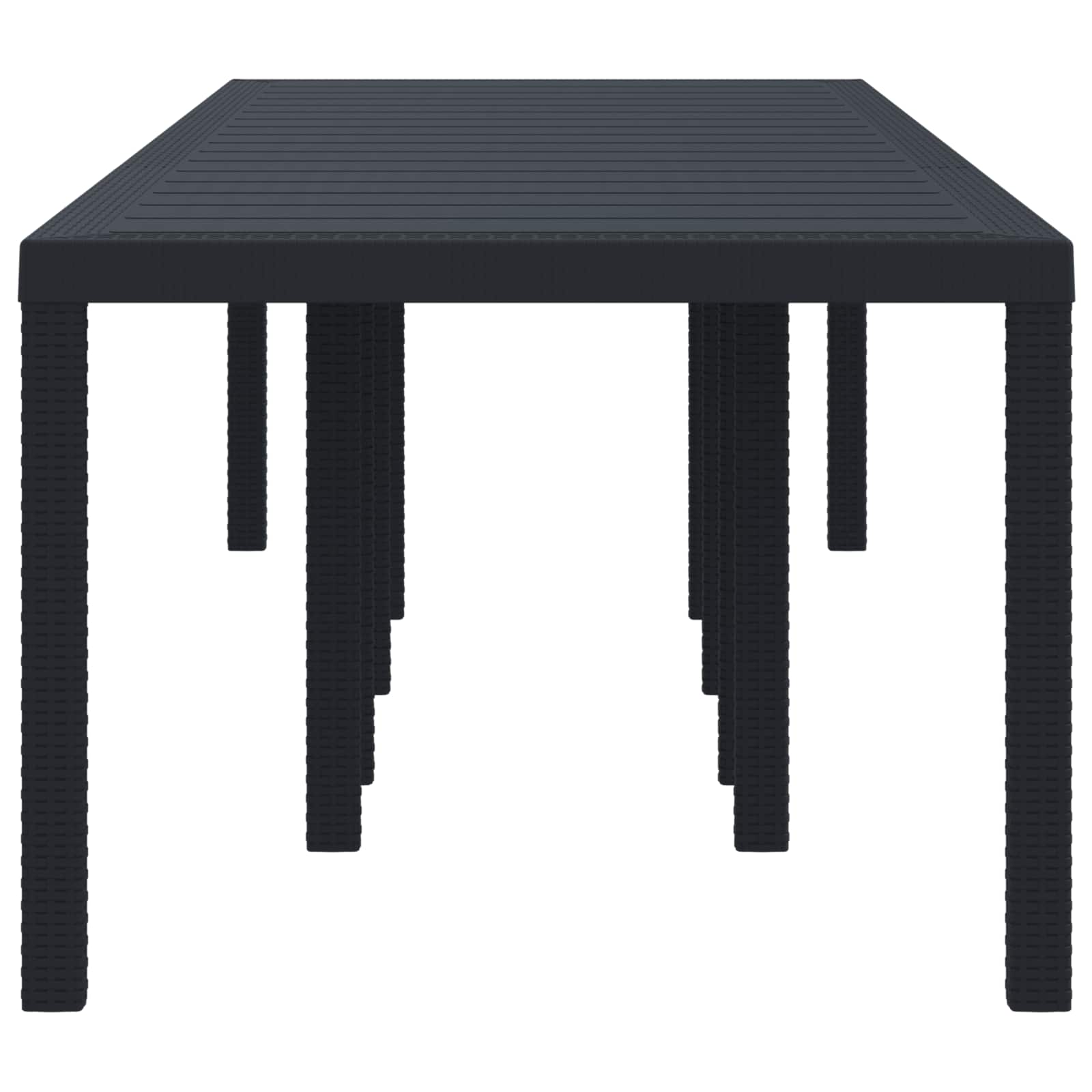Tavolo da Giardino Antracite 300 x 100 x 73 cm polyrattan