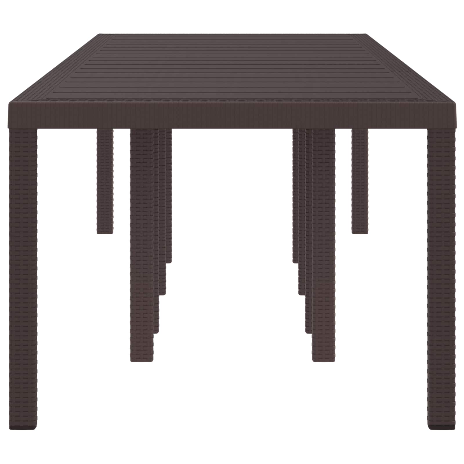 Tavolo da Giardino Marrone 300 x 100 x 73 cm polyrattan