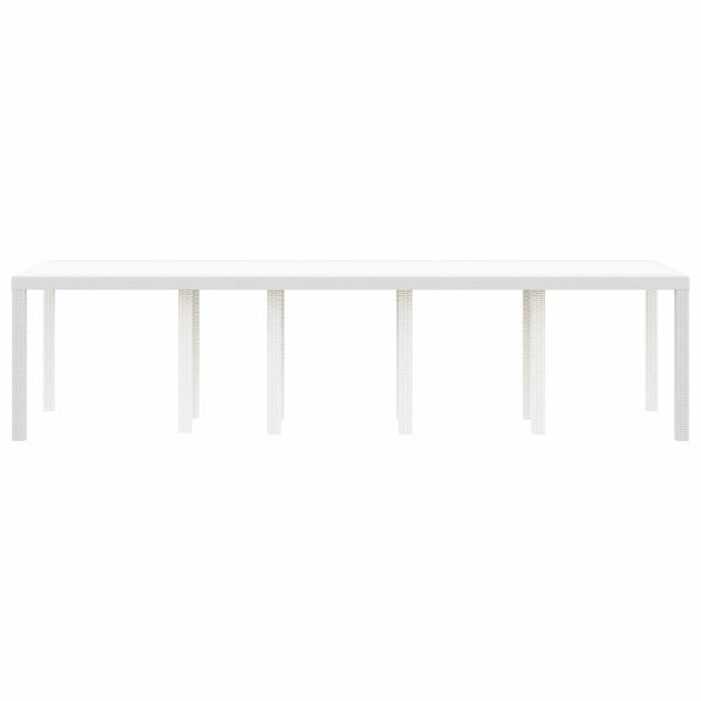 Tavolo da Giardino Bianco 300 x 100 x 73 cm polyrattan