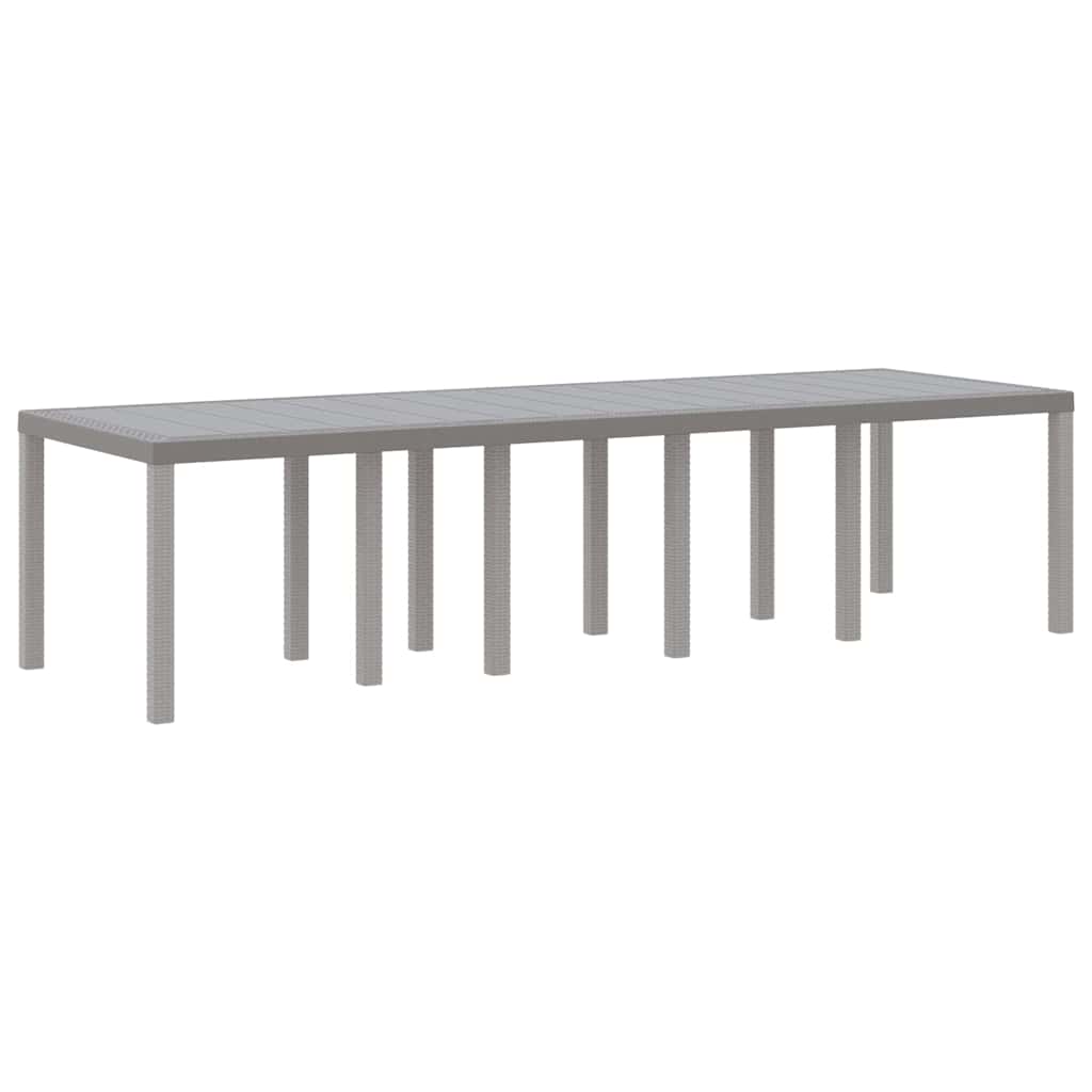 Tavolo da Giardino Grigio chiaro 300 x 100 x 73 cm polyrattan