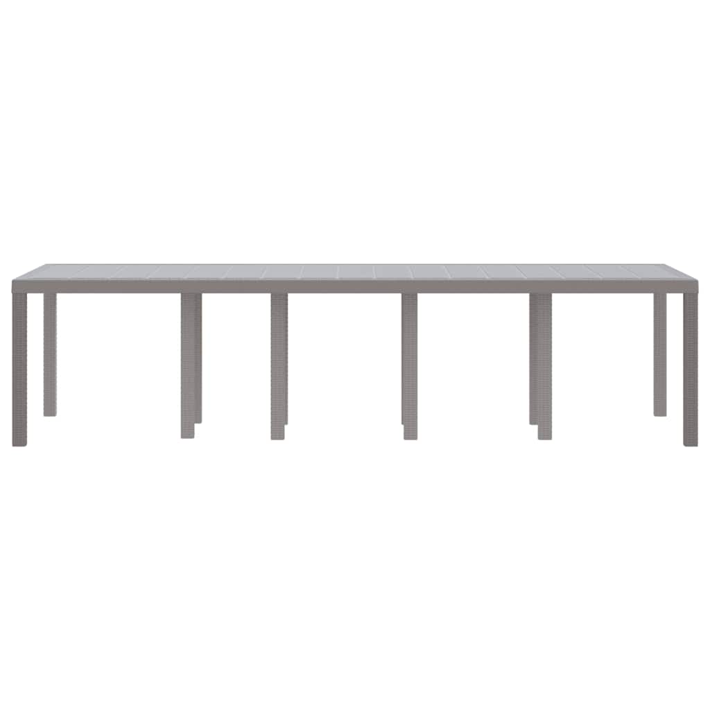 Tavolo da Giardino Grigio chiaro 300 x 100 x 73 cm polyrattan