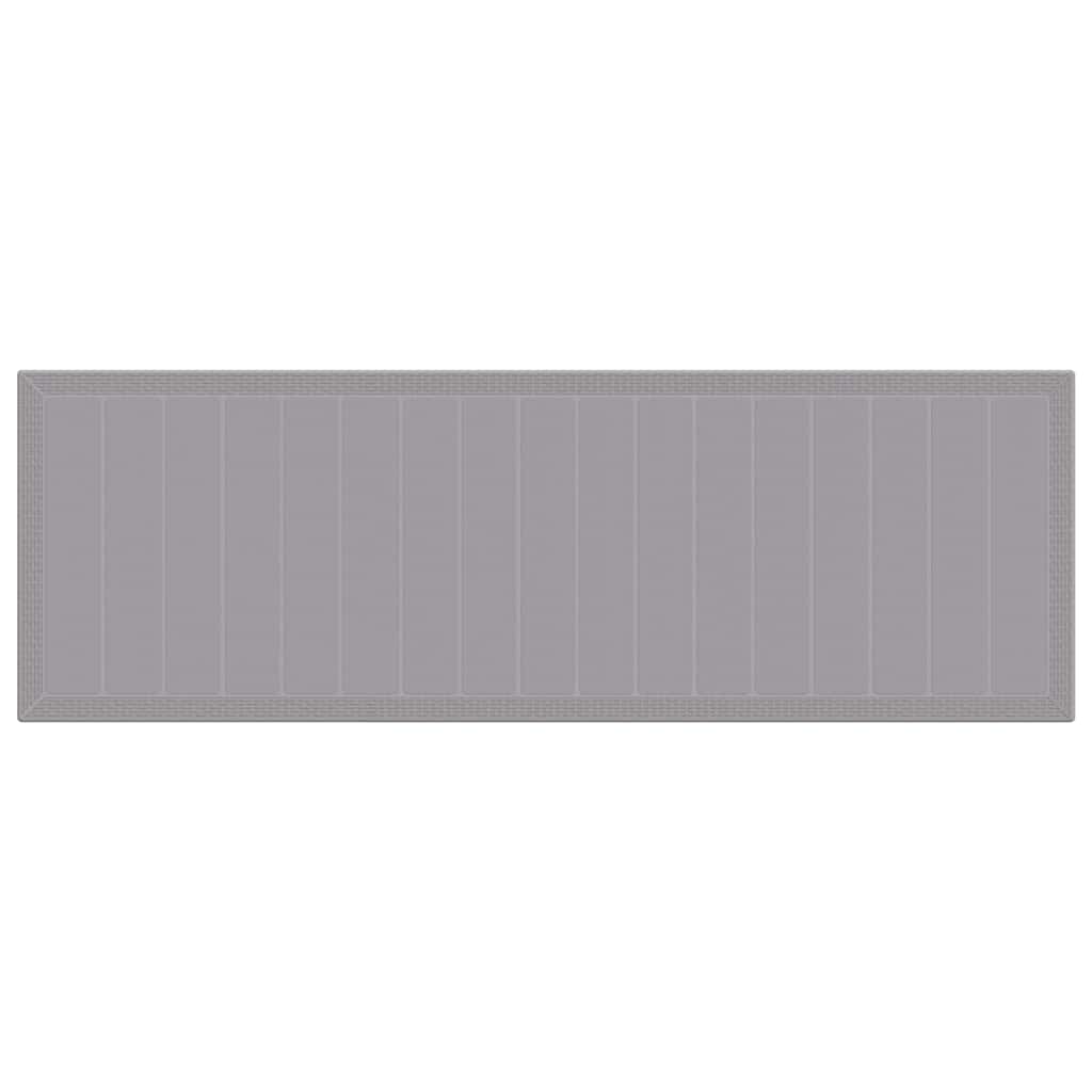 Tavolo da Giardino Grigio chiaro 300 x 100 x 73 cm polyrattan