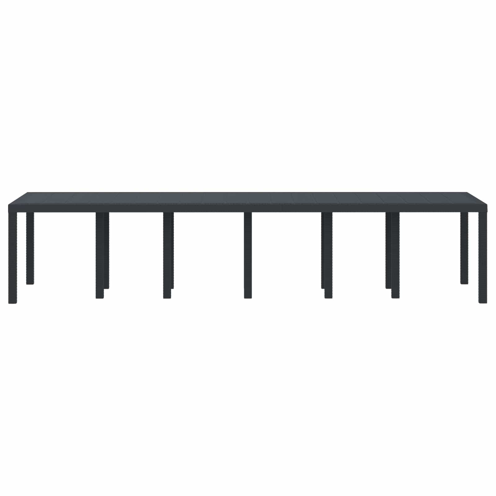 Tavolo da Giardino Antracite 350 x 100 x 74 cm polyrattan