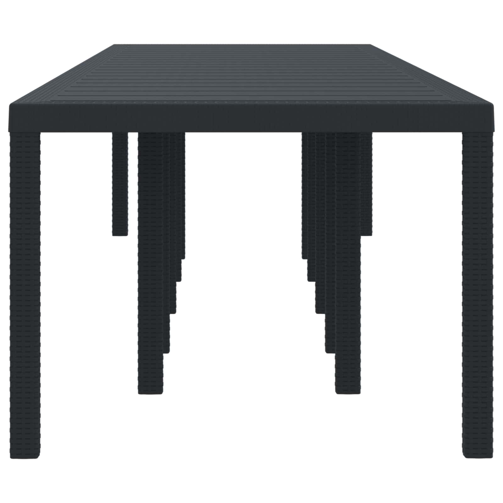 Tavolo da Giardino Antracite 350 x 100 x 74 cm polyrattan