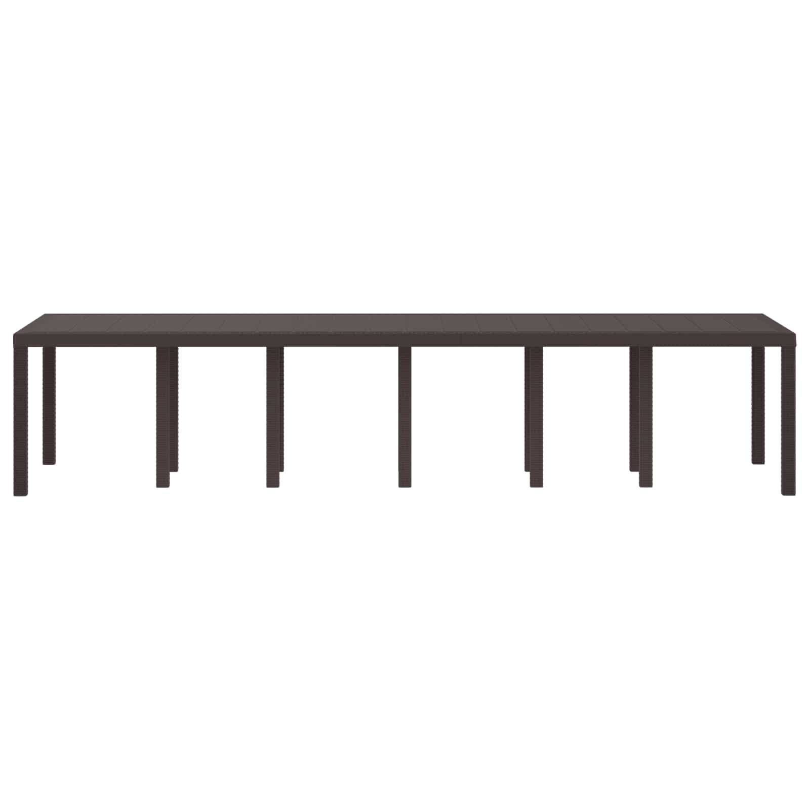 Tavolo da Giardino Marrone 350 x 100 x 74 cm polyrattan