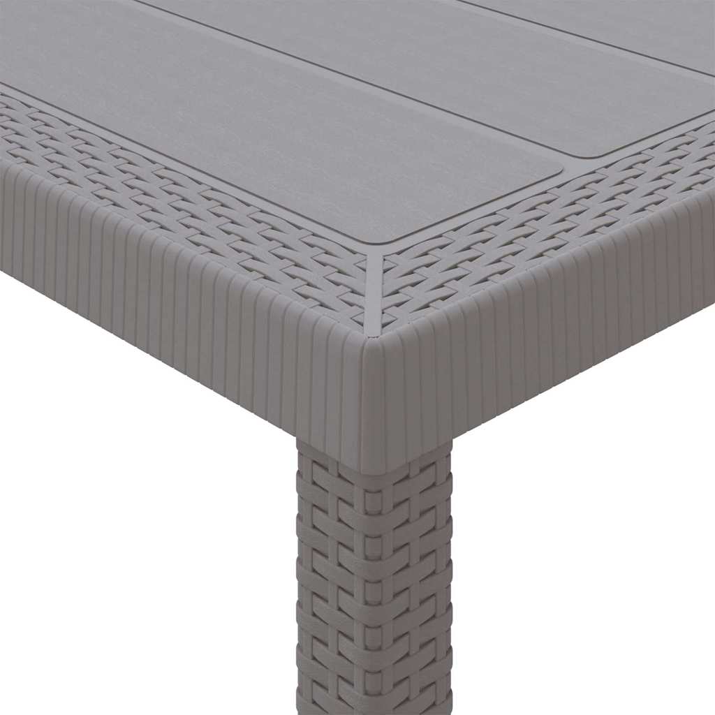 Tavolo da Giardino Grigio chiaro 350 x 100 x 74 cm polyrattan