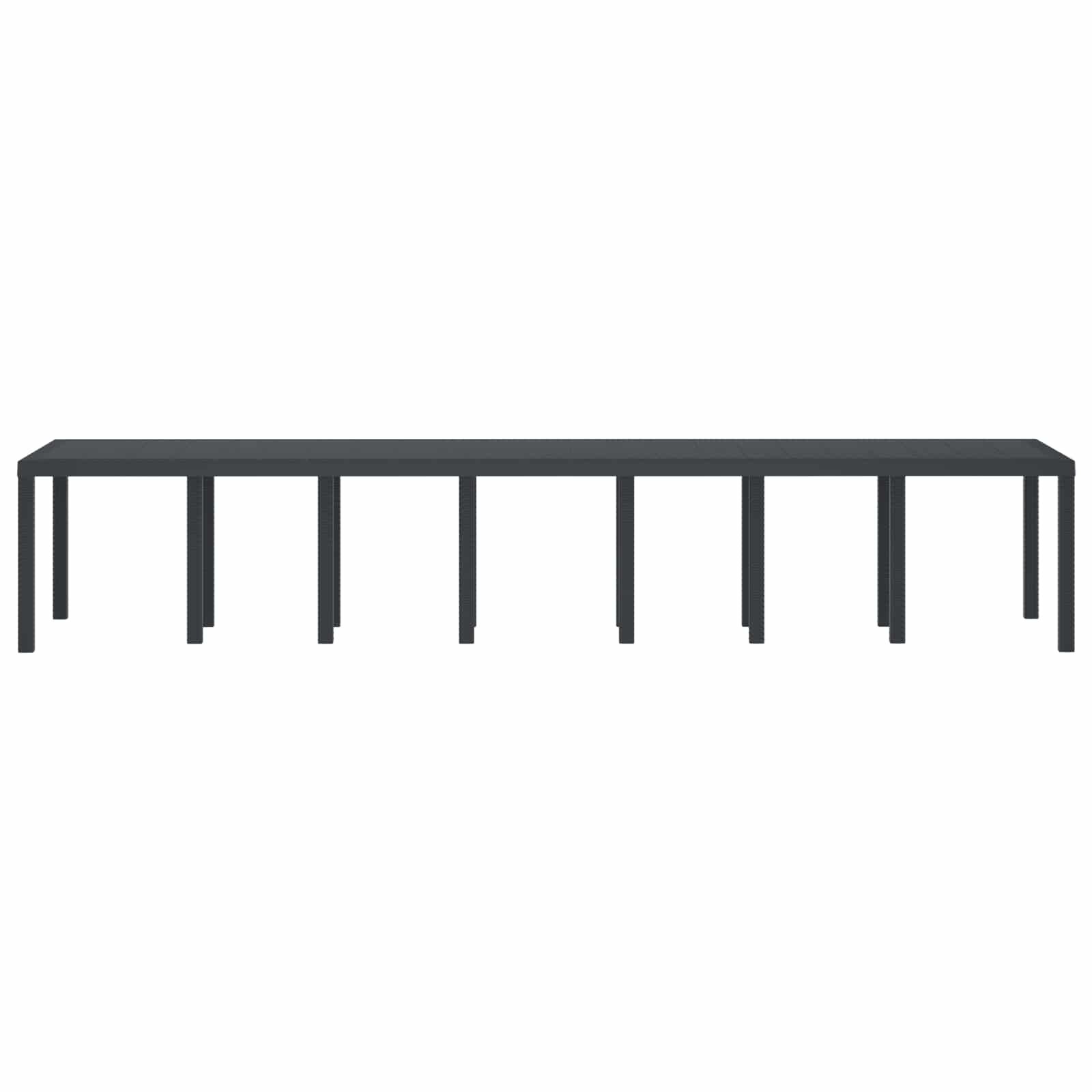 Tavolo da Giardino Antracite 400 x 100 x 73 cm polyrattan