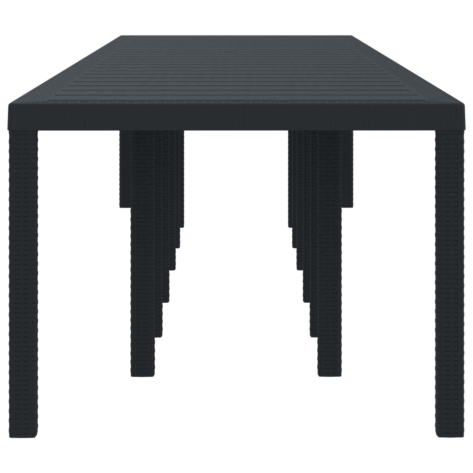 Tavolo da Giardino Antracite 400 x 100 x 73 cm polyrattan
