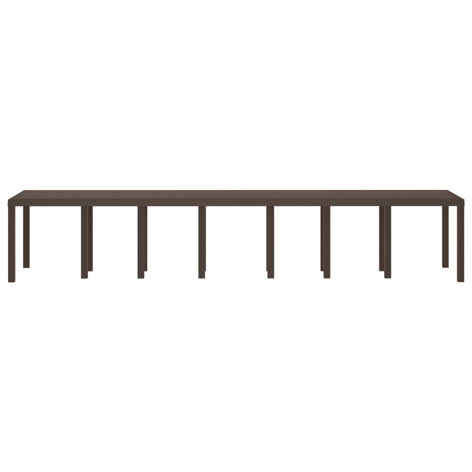 Tavolo da Giardino Marrone 400 x 100 x 73 cm polyrattan